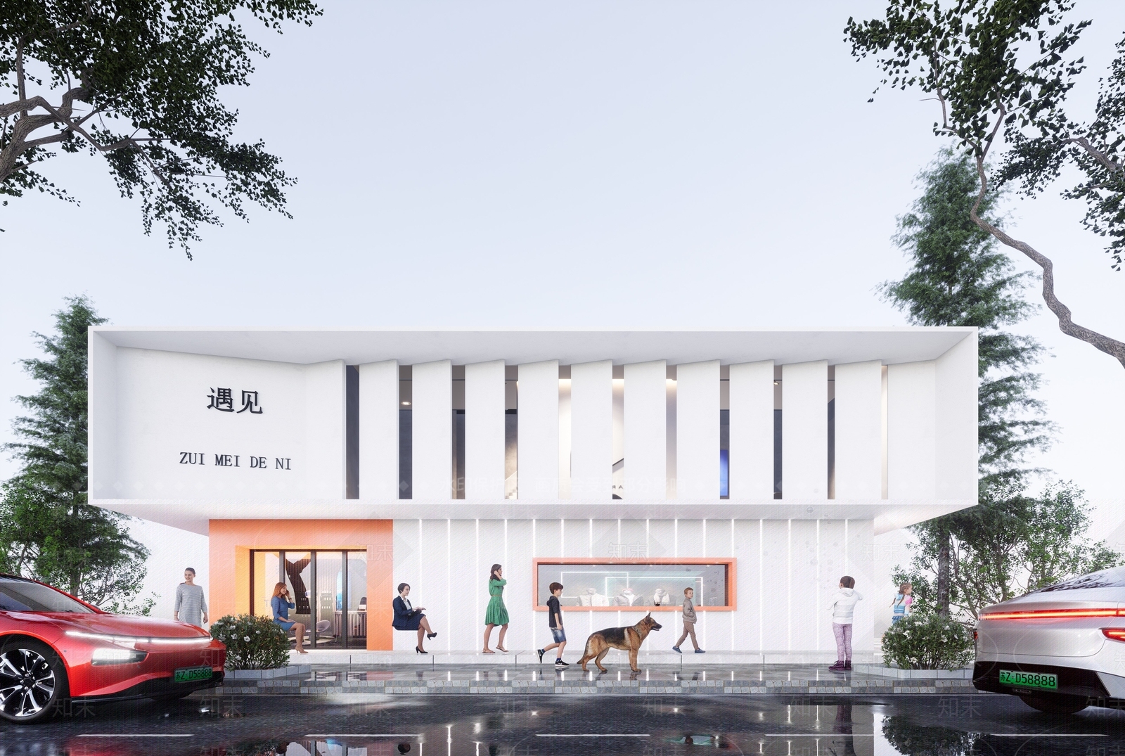 现代精致门头门面SU模型下载【ID:1135579558】