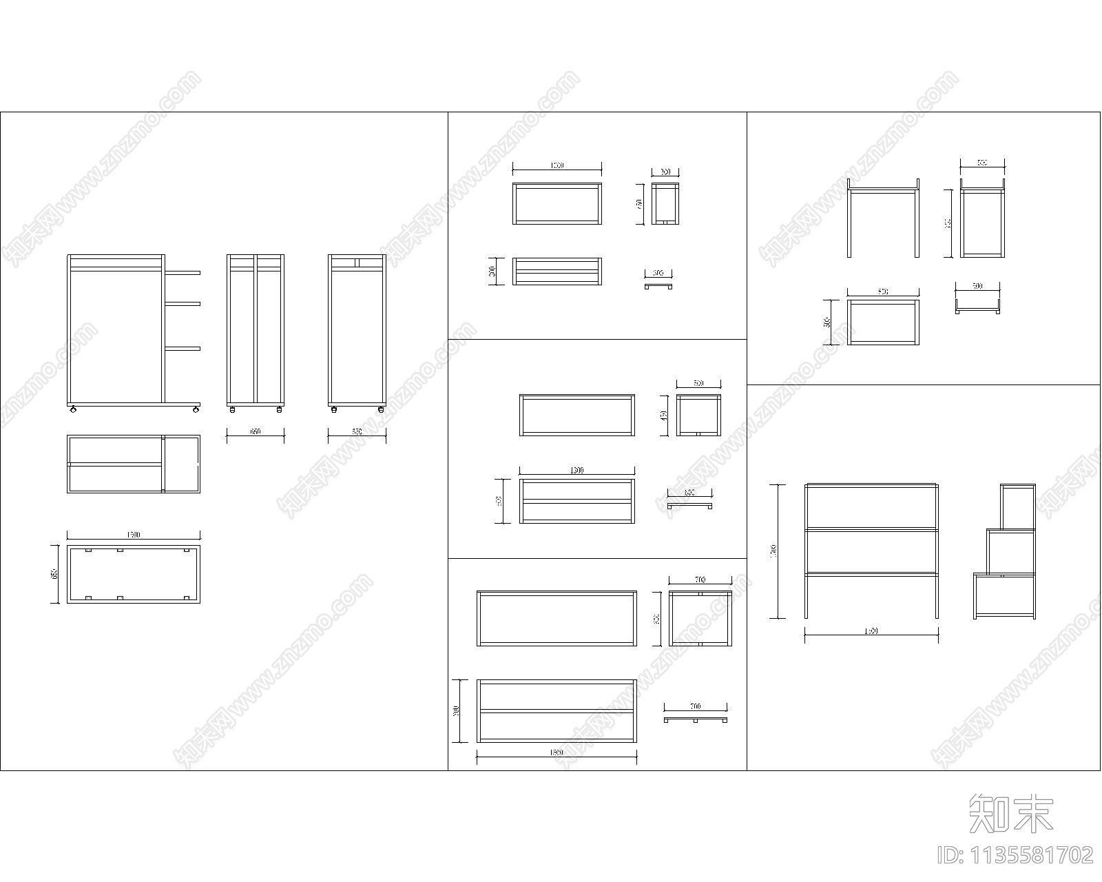 商场货架施工图下载【ID:1135581702】