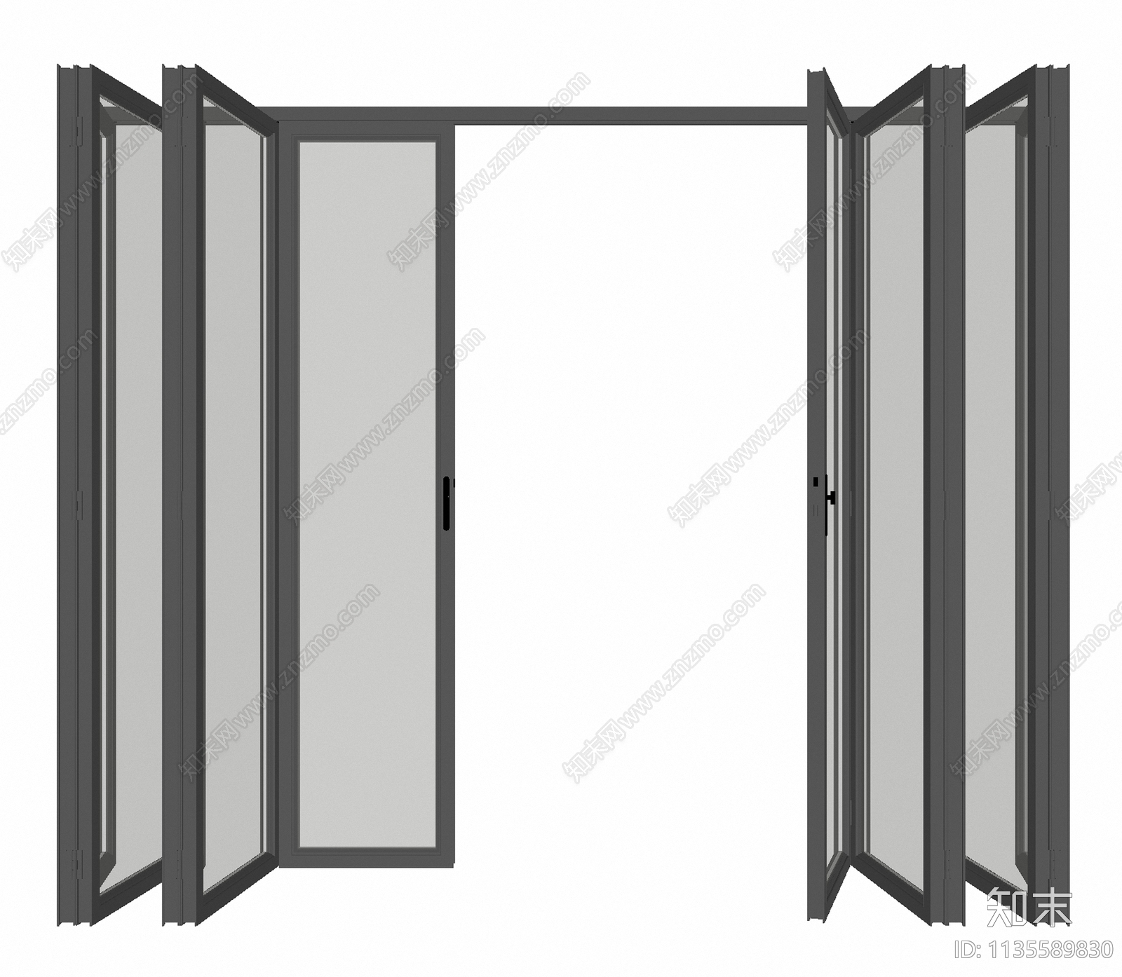 现代折叠推拉门SU模型下载【ID:1135589830】