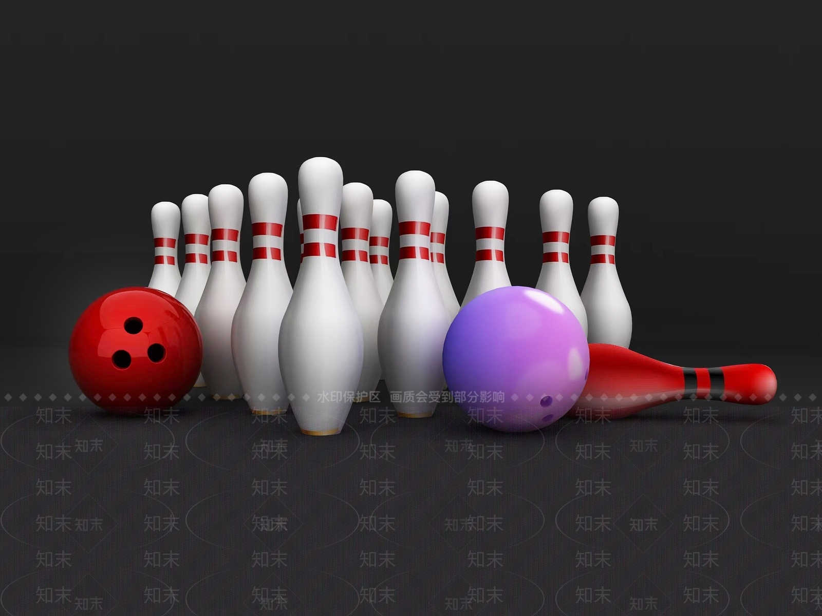 保龄球3D模型下载【ID:1135602858】