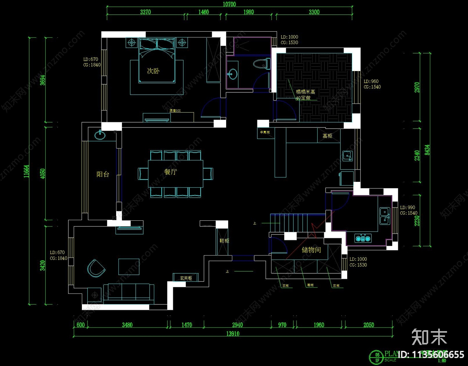 别墅CADcad施工图下载【ID:1135606655】