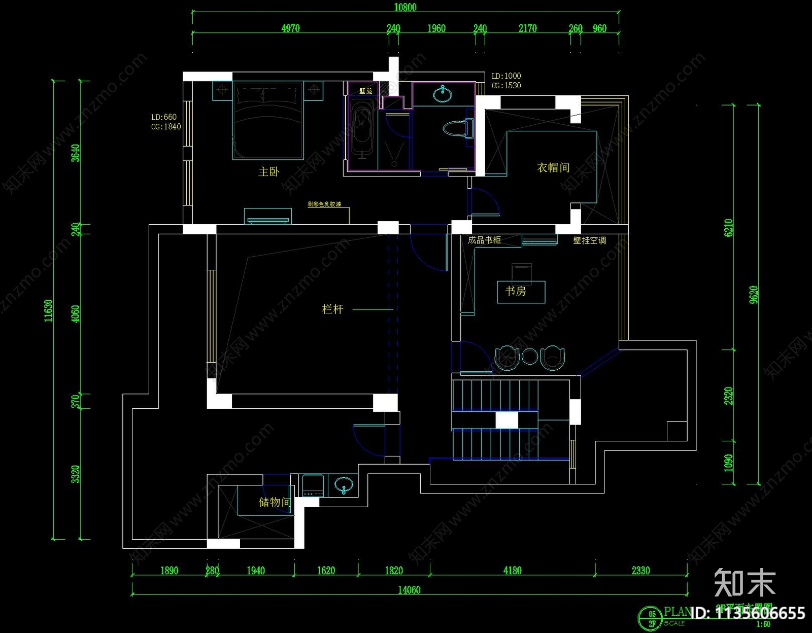 别墅CADcad施工图下载【ID:1135606655】