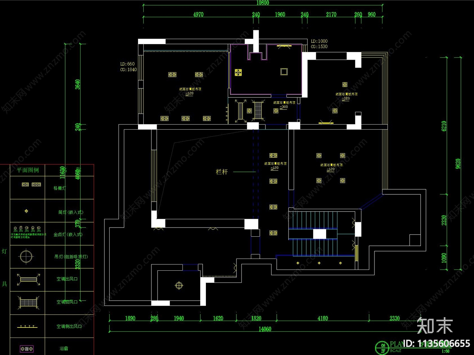 别墅CADcad施工图下载【ID:1135606655】