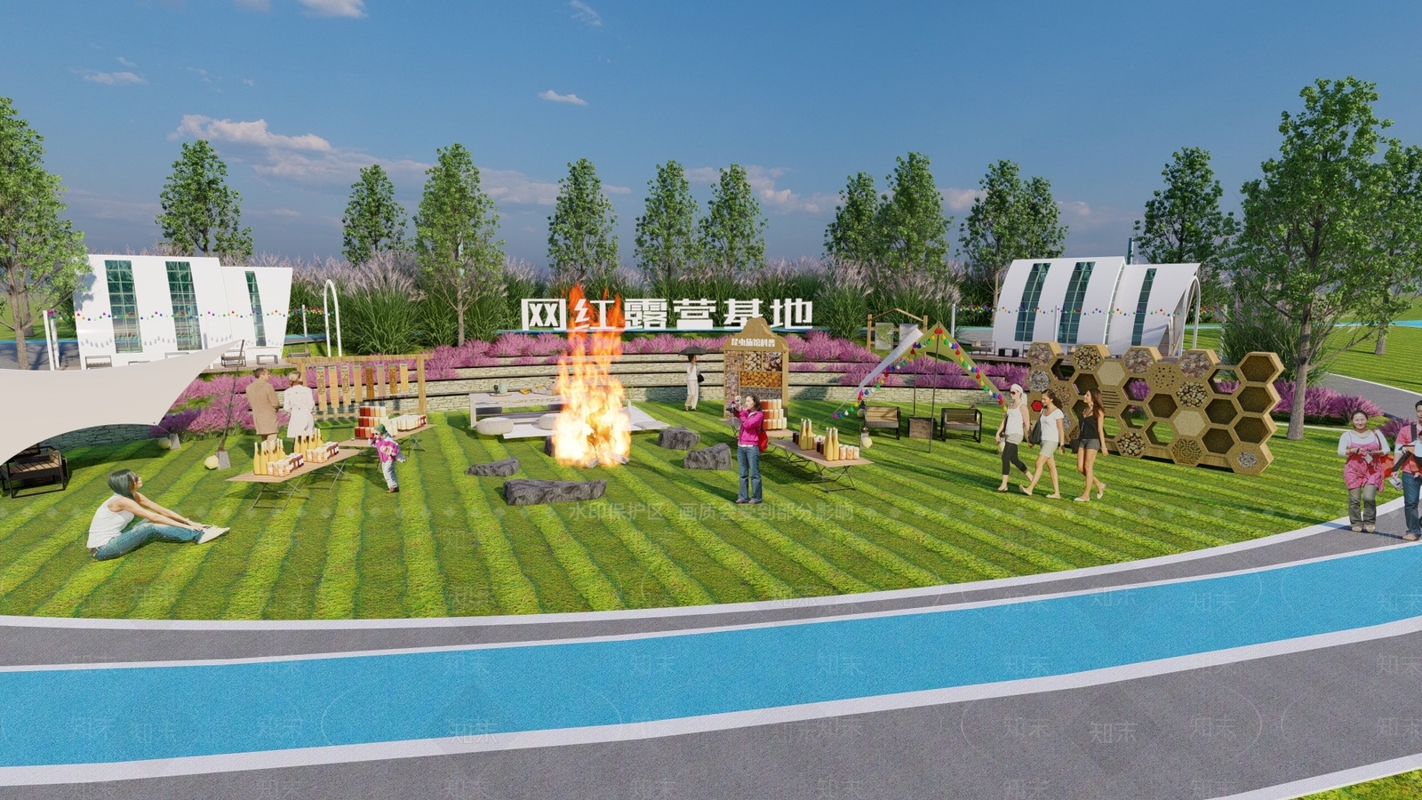 现代露营基地SU模型下载【ID:1135608471】