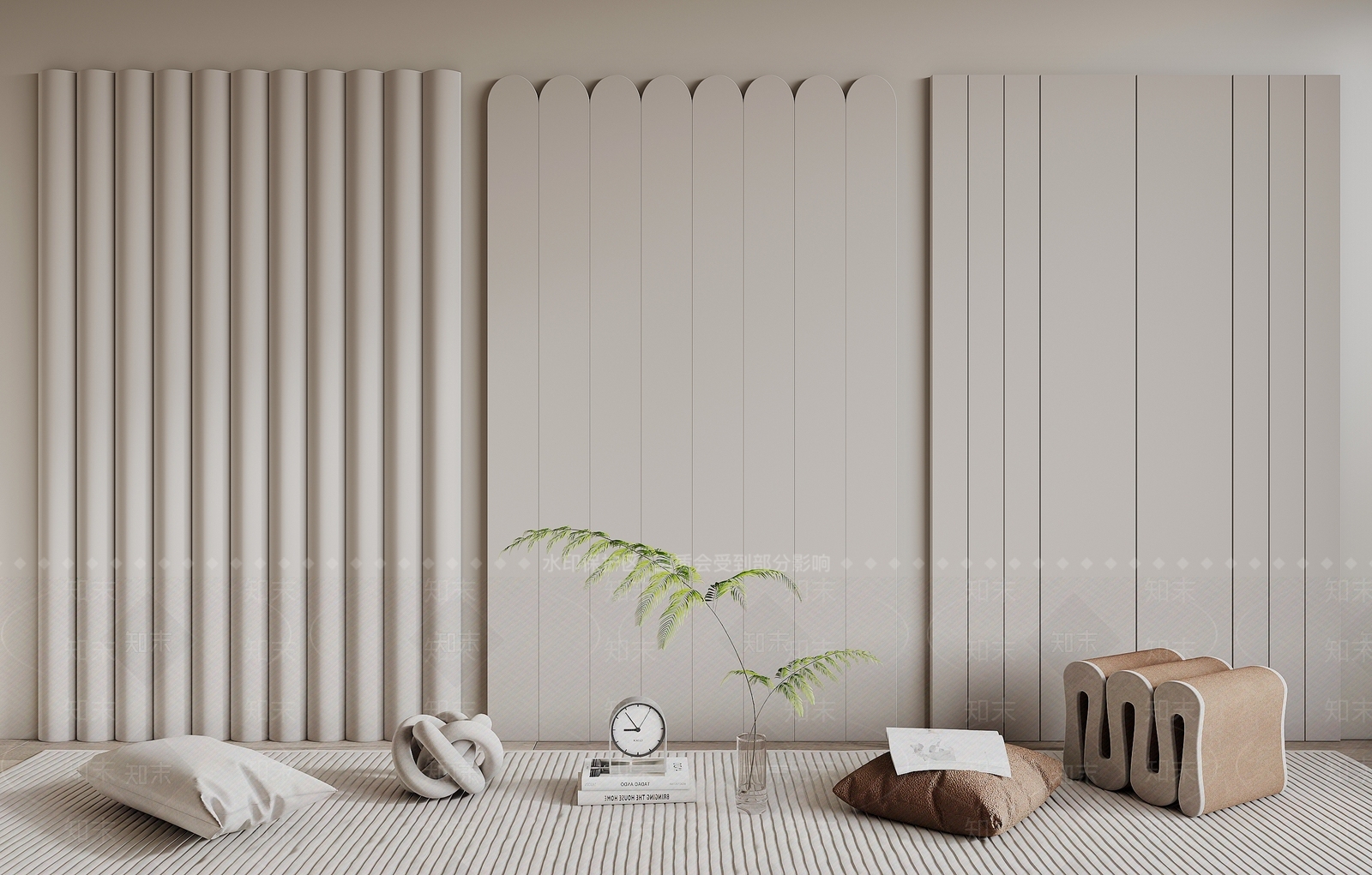 现代软包背景墙3D模型下载【ID:1135609591】