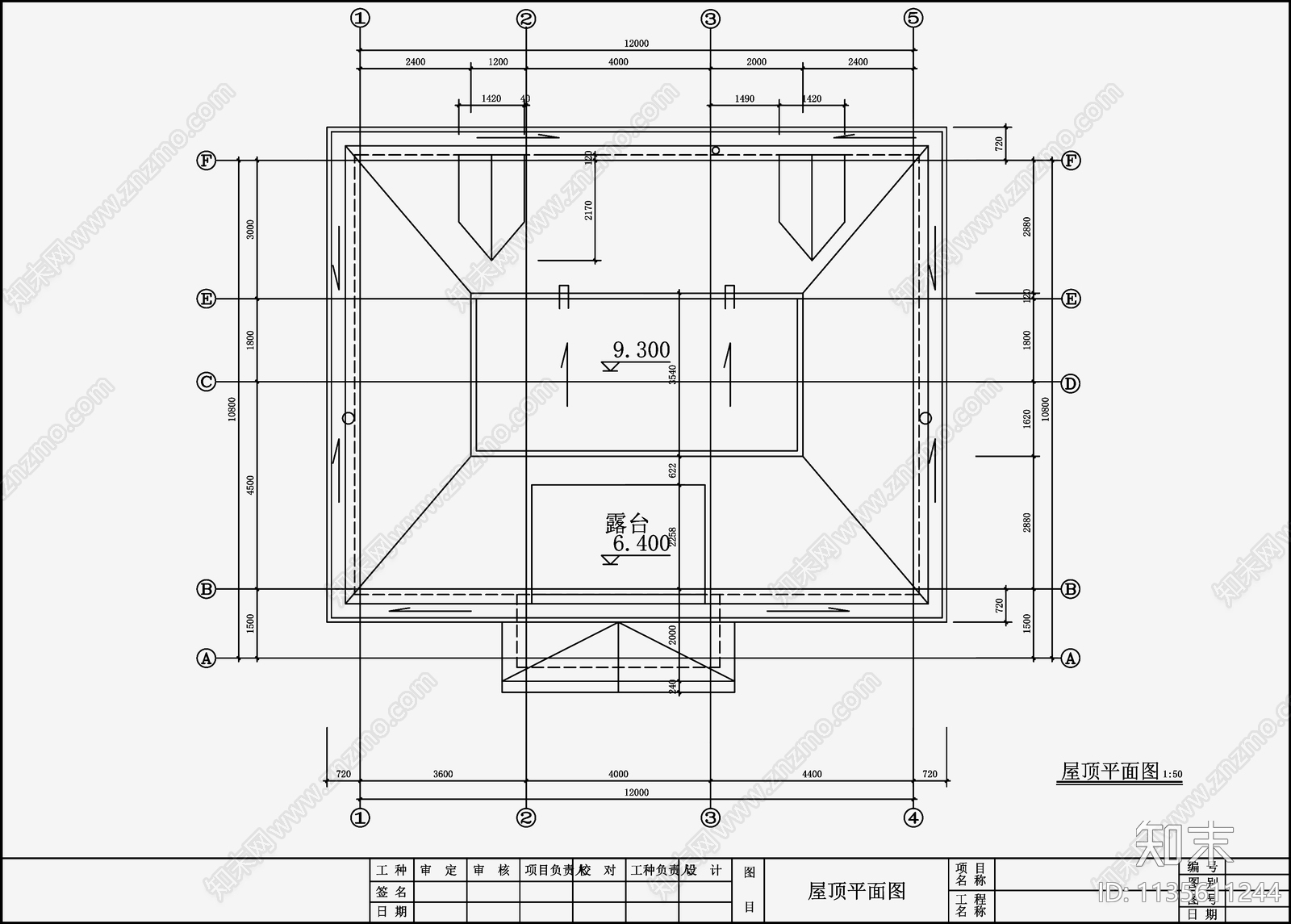 欧式简约别墅设计cad施工图下载【ID:1135611244】