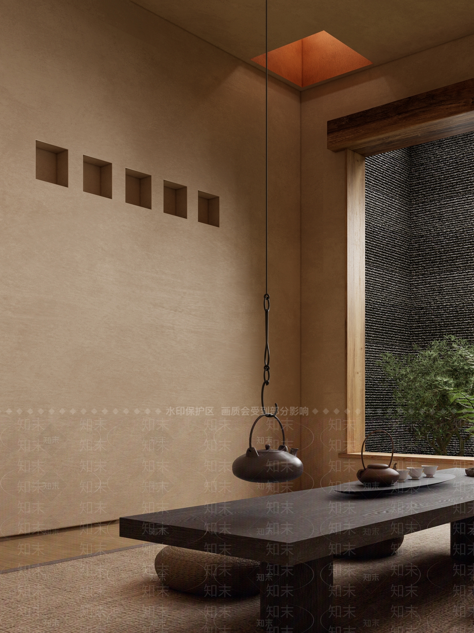 侘寂茶室SU模型下载【ID:1135612235】