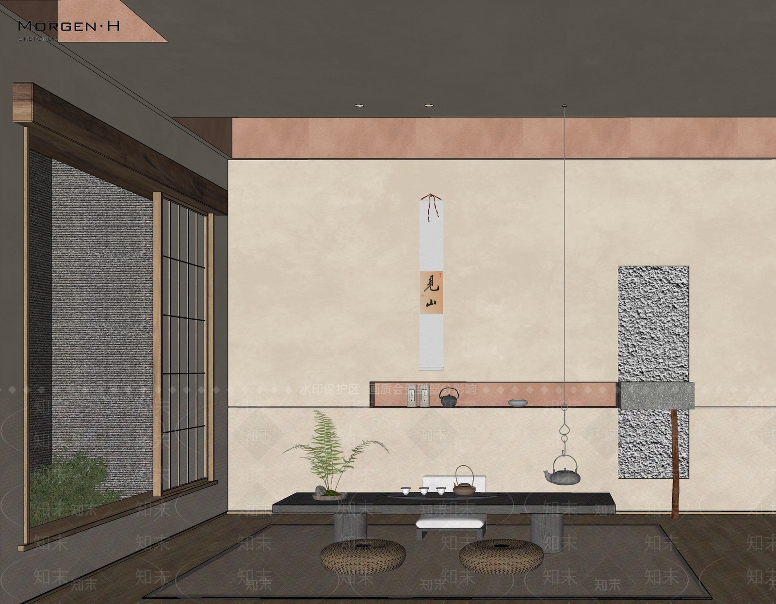 侘寂茶室SU模型下载【ID:1135612235】