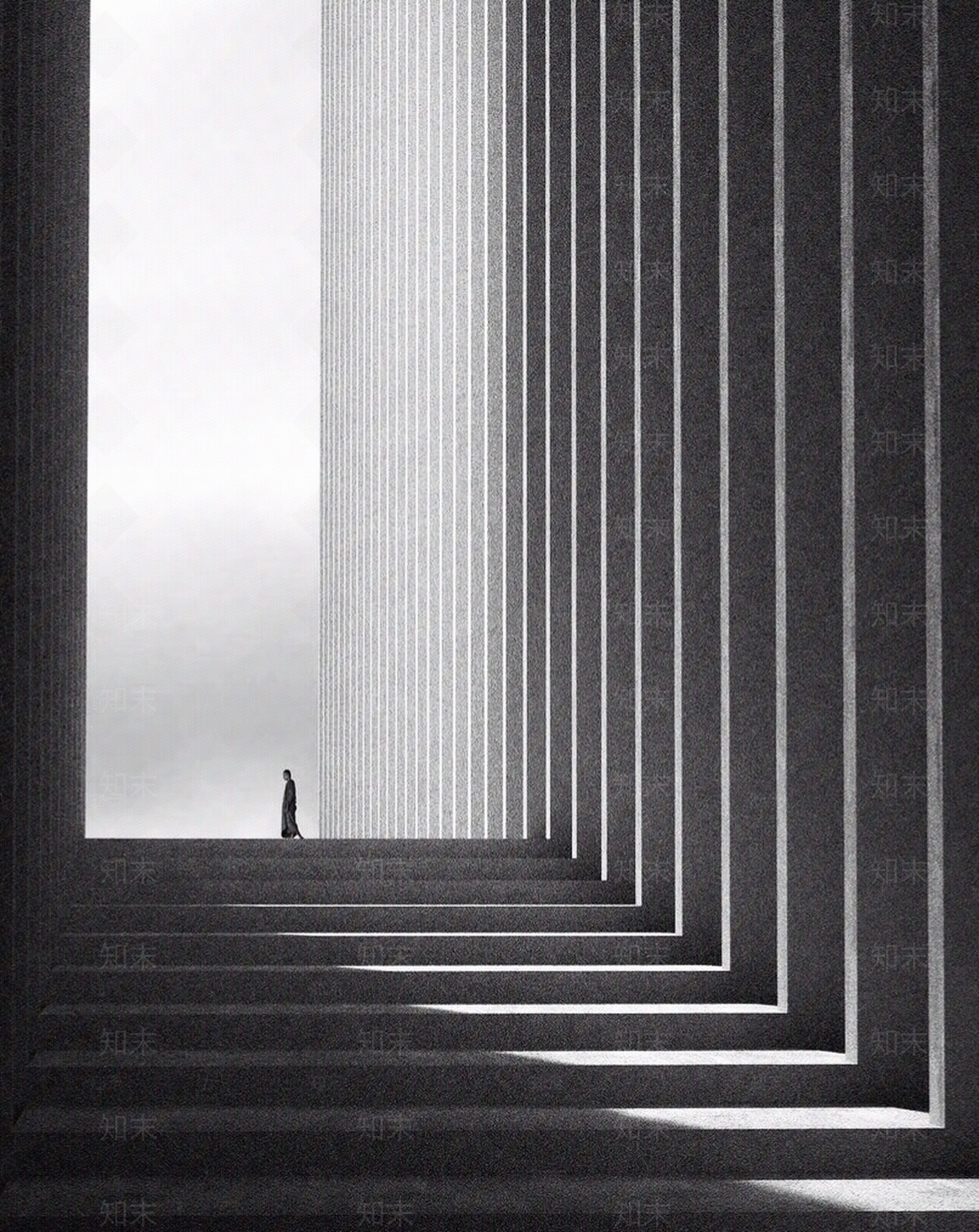 黑白灰建筑装饰画贴图下载【ID:1135615971】