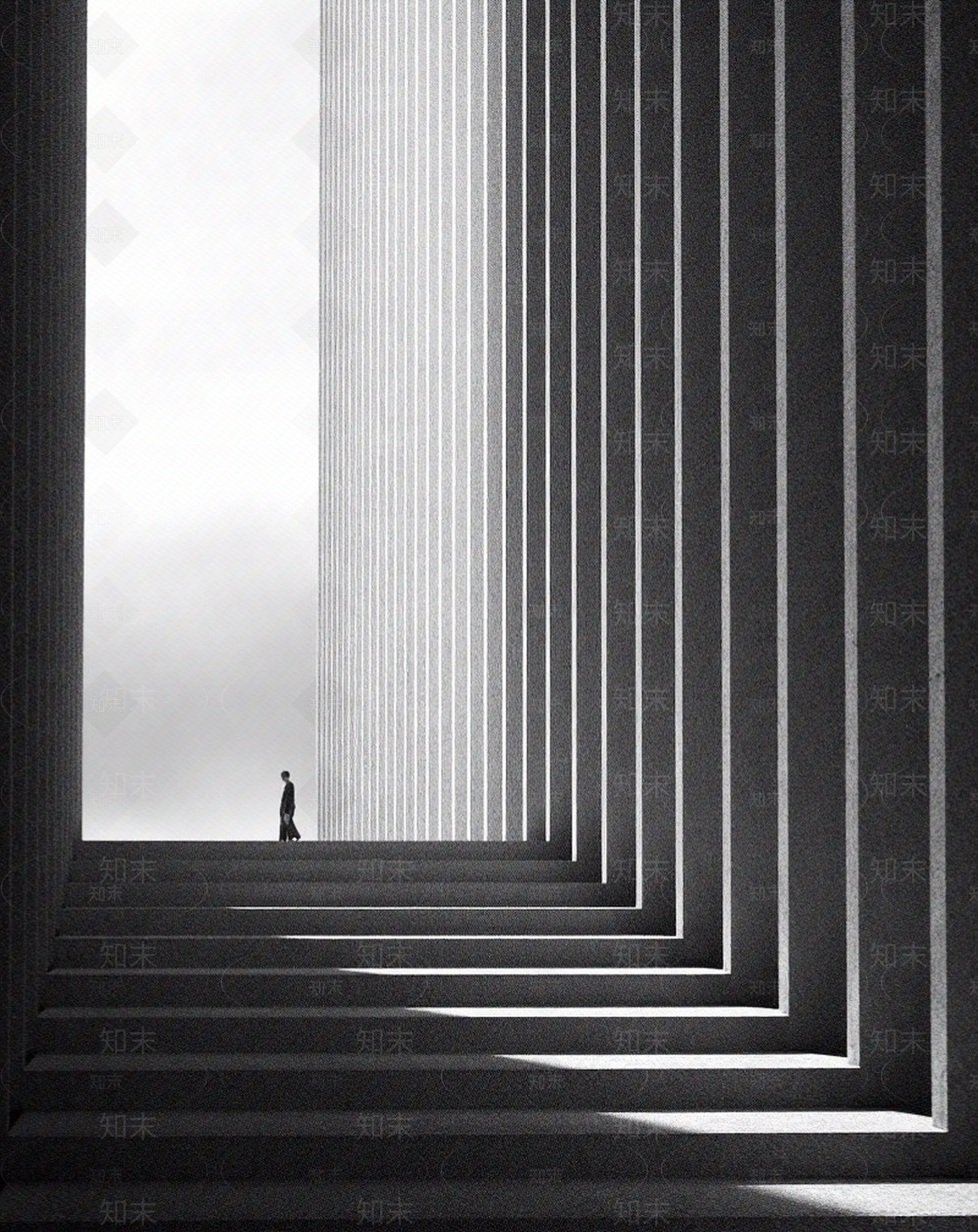 黑白灰建筑装饰画贴图下载【ID:1195374029】