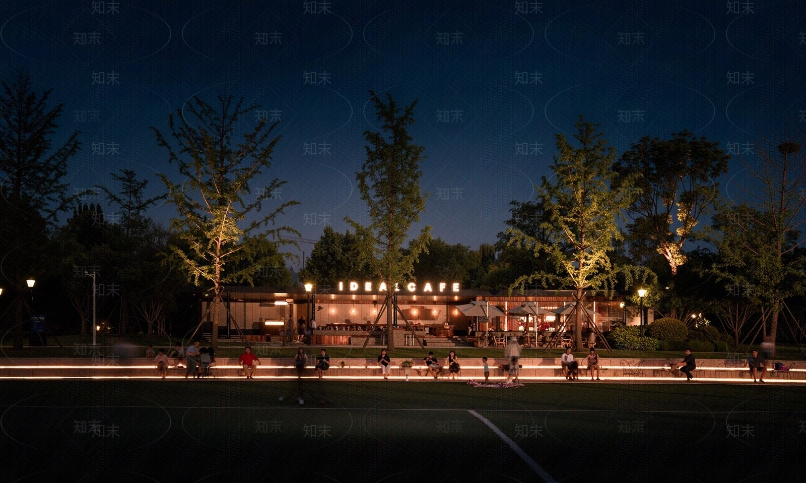 城市街道夜景外景贴图下载【ID:1195374088】