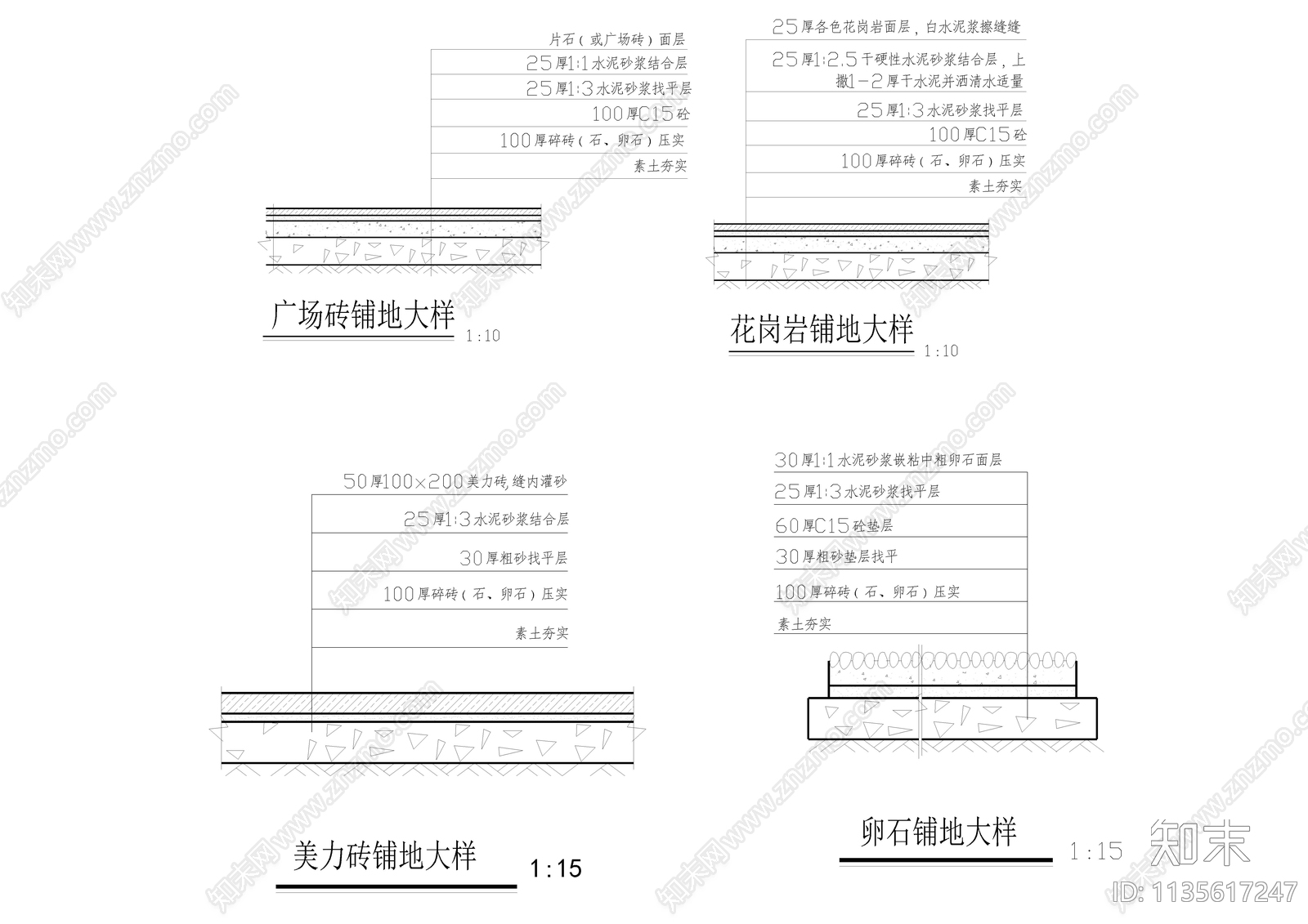 中心广场太阳广场铺地大样cad施工图下载【ID:1135617247】