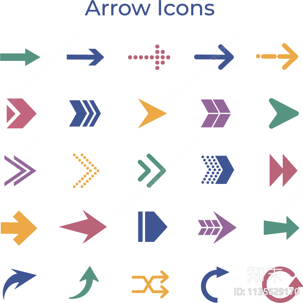 各类样式箭头免抠素材PSD源文件下载【ID:1135629170】