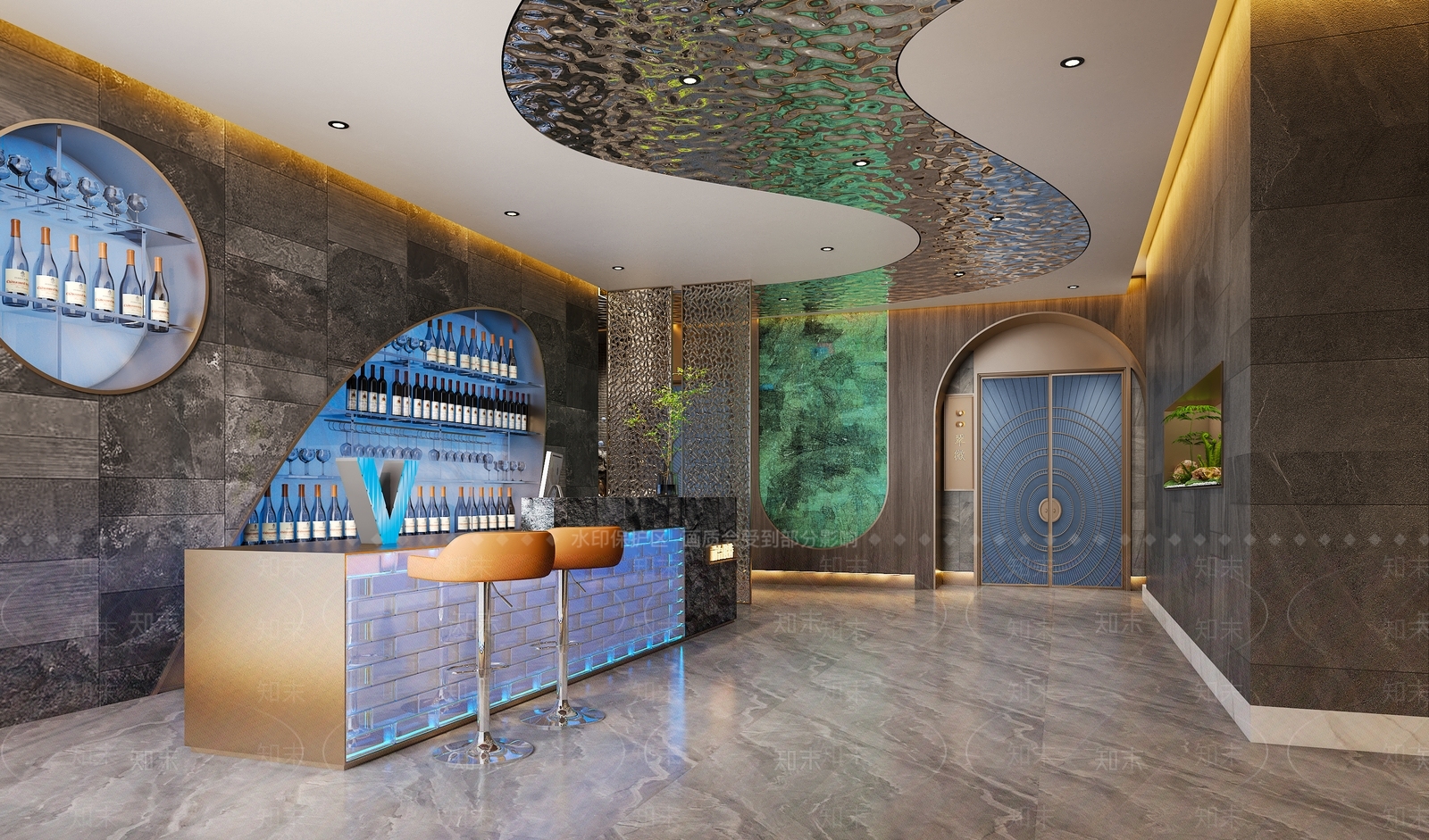 现代火锅店3D模型下载【ID:1135629747】