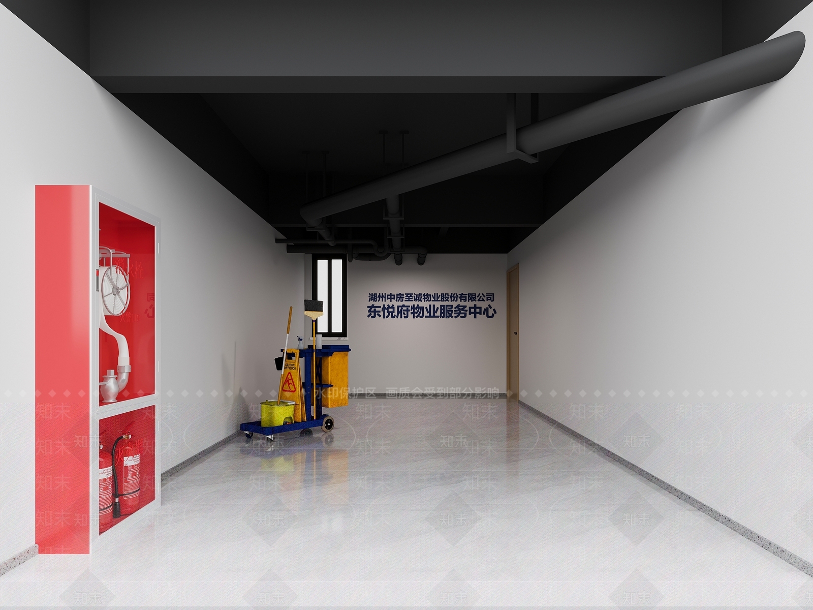 现代物业服务中心3D模型下载【ID:1135635383】