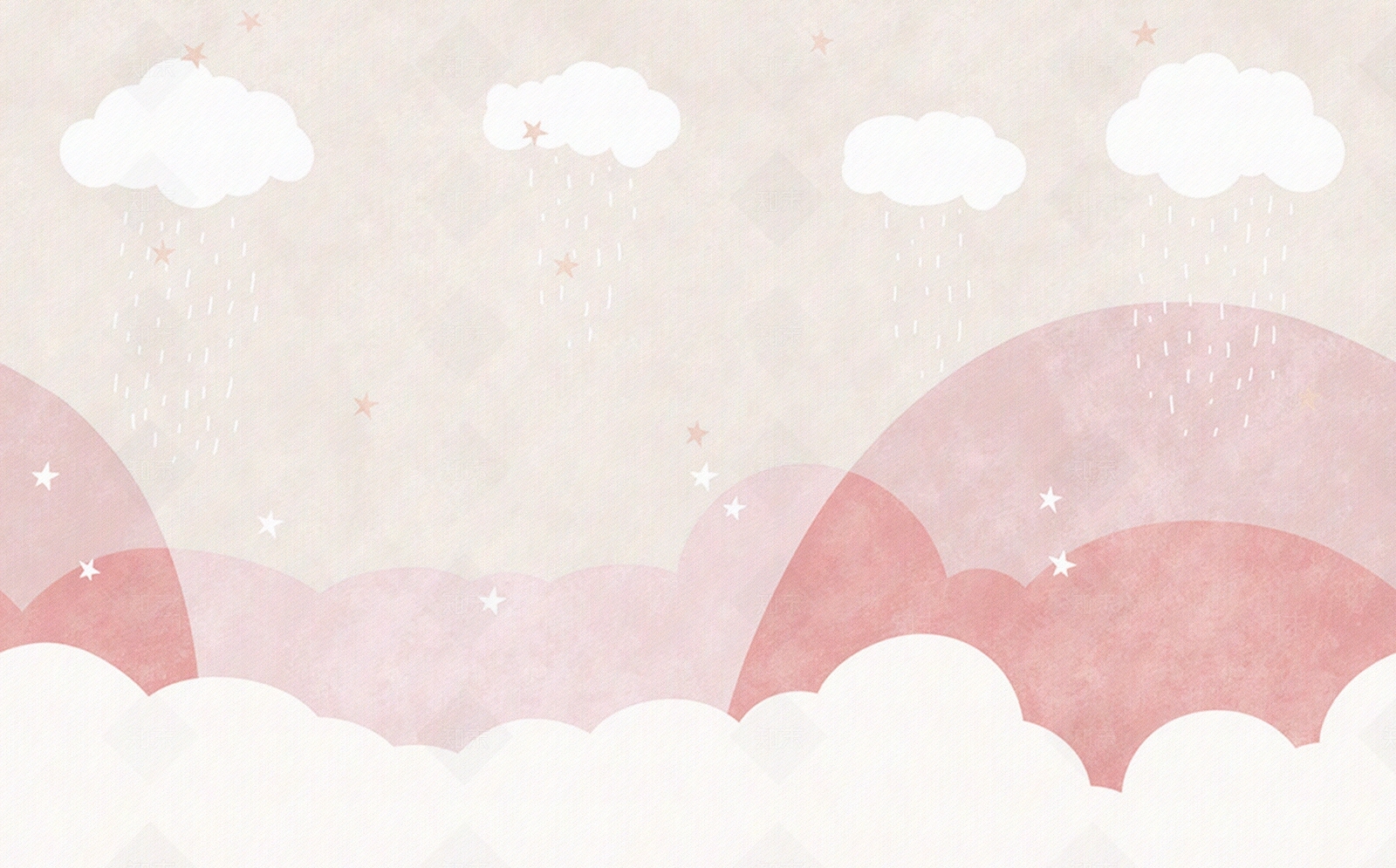 儿童房卡通壁纸图案壁画贴图下载【ID:1135632108】