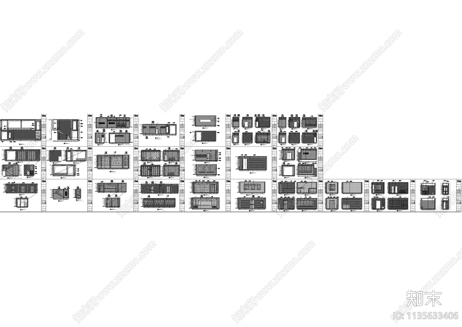 酒庄展厅全套cad施工图下载【ID:1135633406】