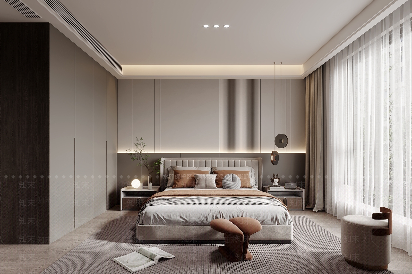 现代家居卧室3D模型下载【ID:1135640961】