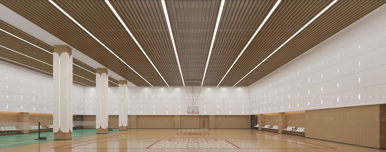 现代篮球馆3D模型下载【ID:1135641870】