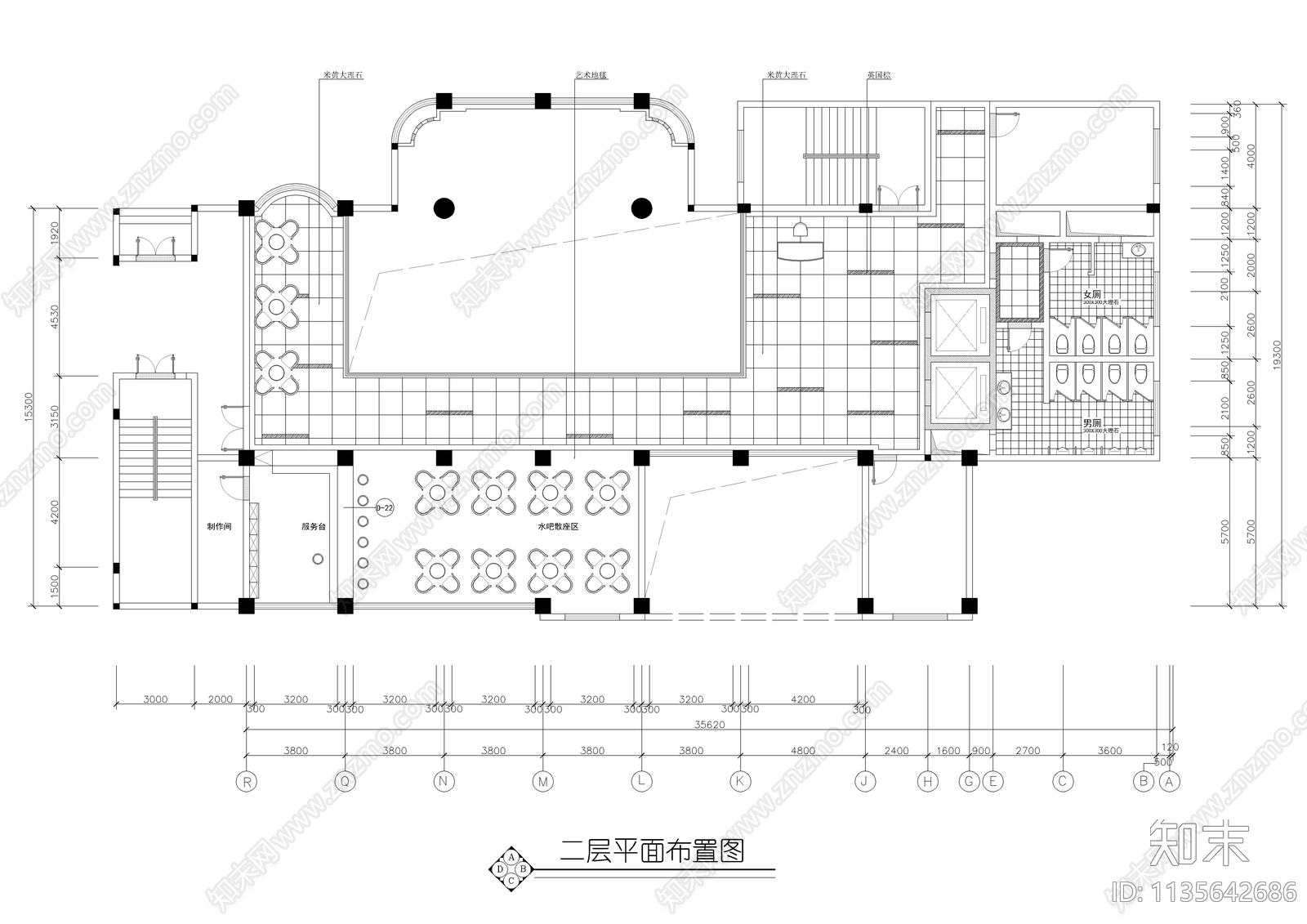 某酒店大堂装修图cad施工图下载【ID:1135642686】