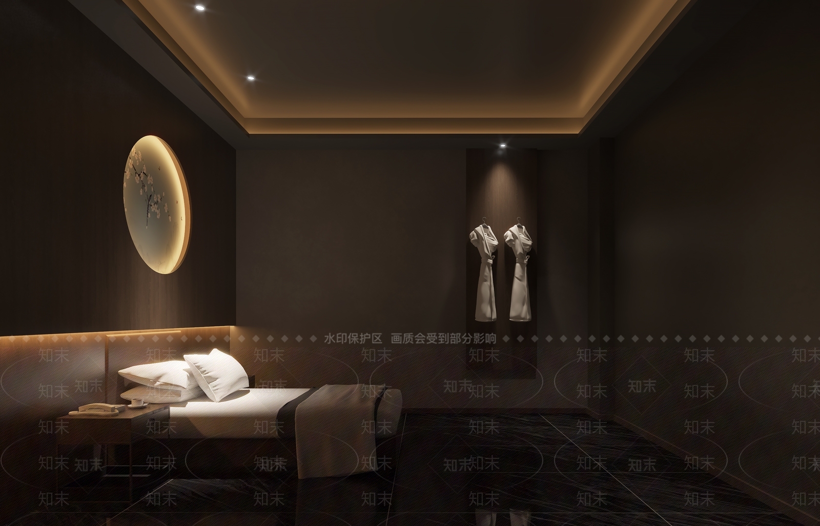 新中式会所包间3D模型下载【ID:1135643522】