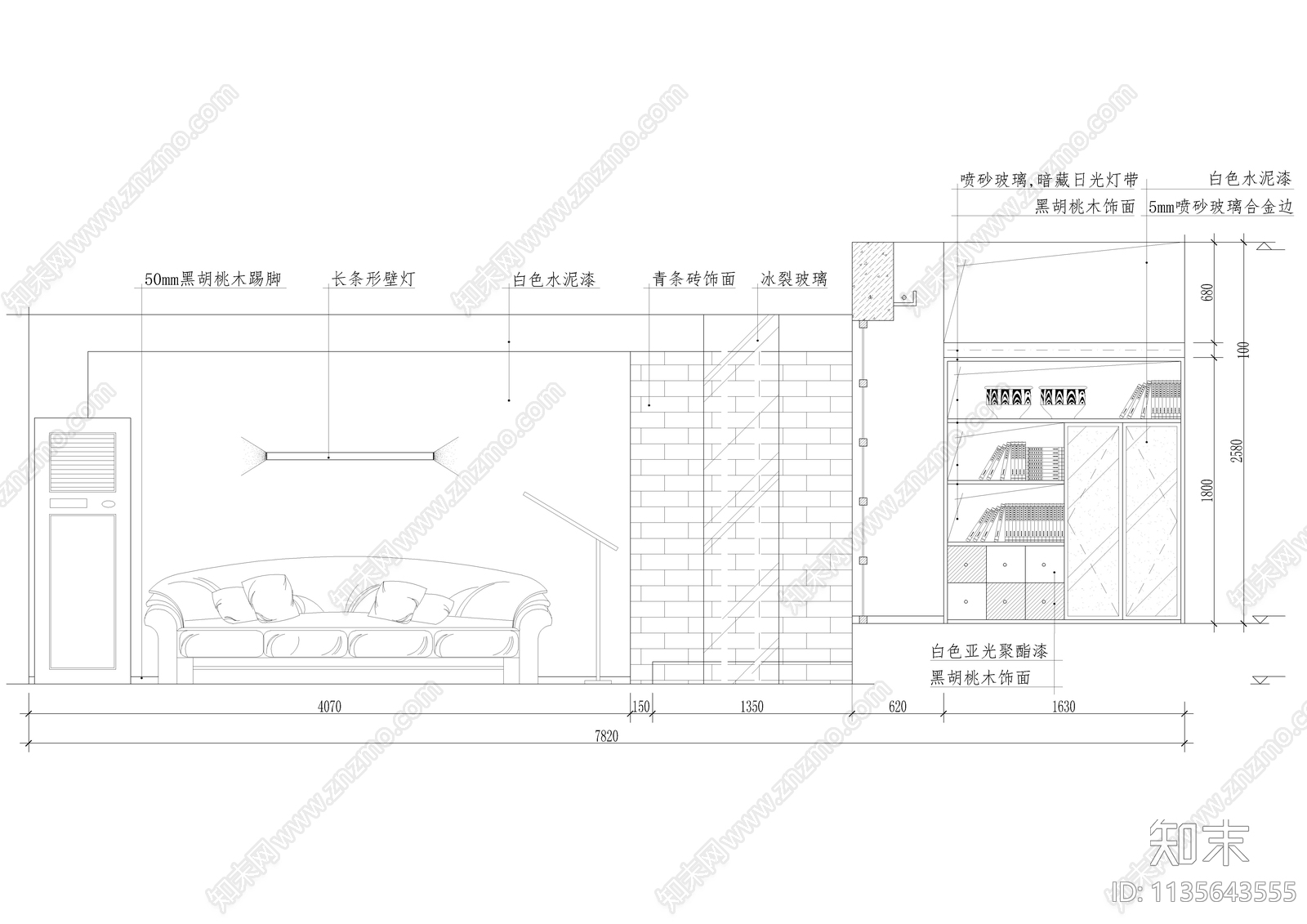 190套家装客厅餐厅立面图cad施工图下载【ID:1135643555】