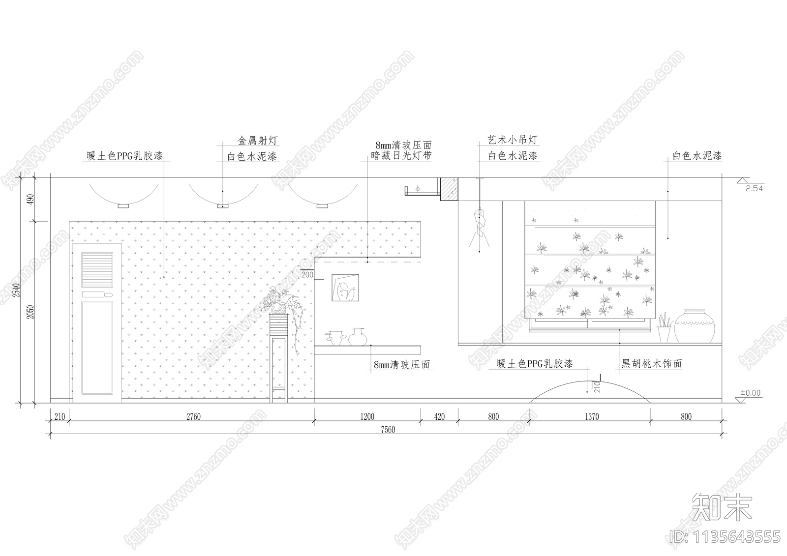 190套家装客厅餐厅立面图cad施工图下载【ID:1135643555】