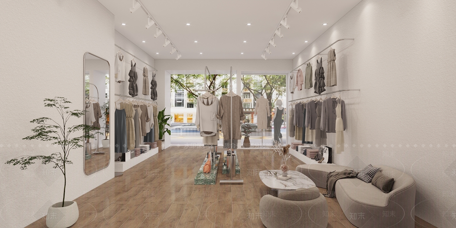 现代服装店3D模型下载【ID:1135653156】