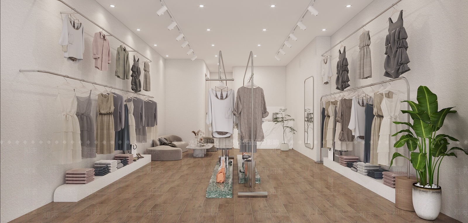 现代服装店3D模型下载【ID:1135653156】