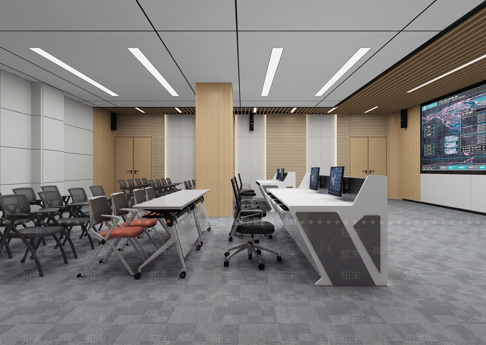 现代指挥控制室3D模型下载【ID:1135656722】