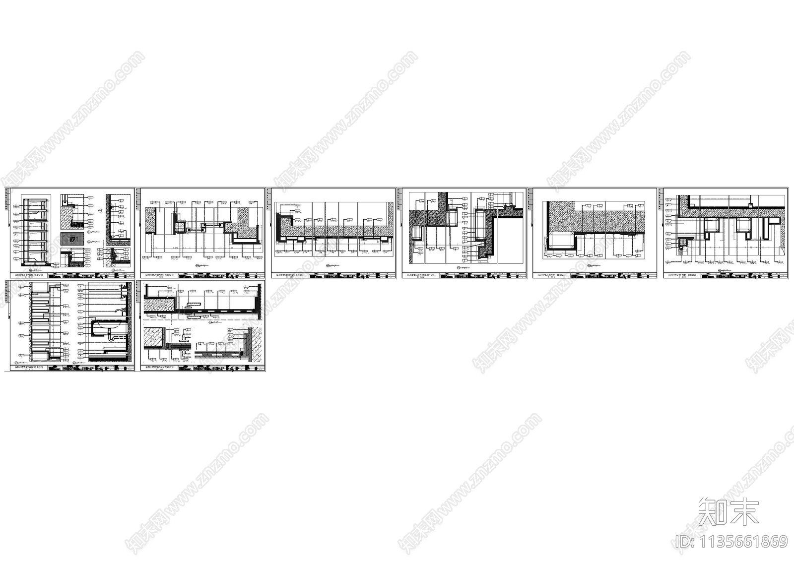 背景墙及墙身大样图cad施工图下载【ID:1135661869】