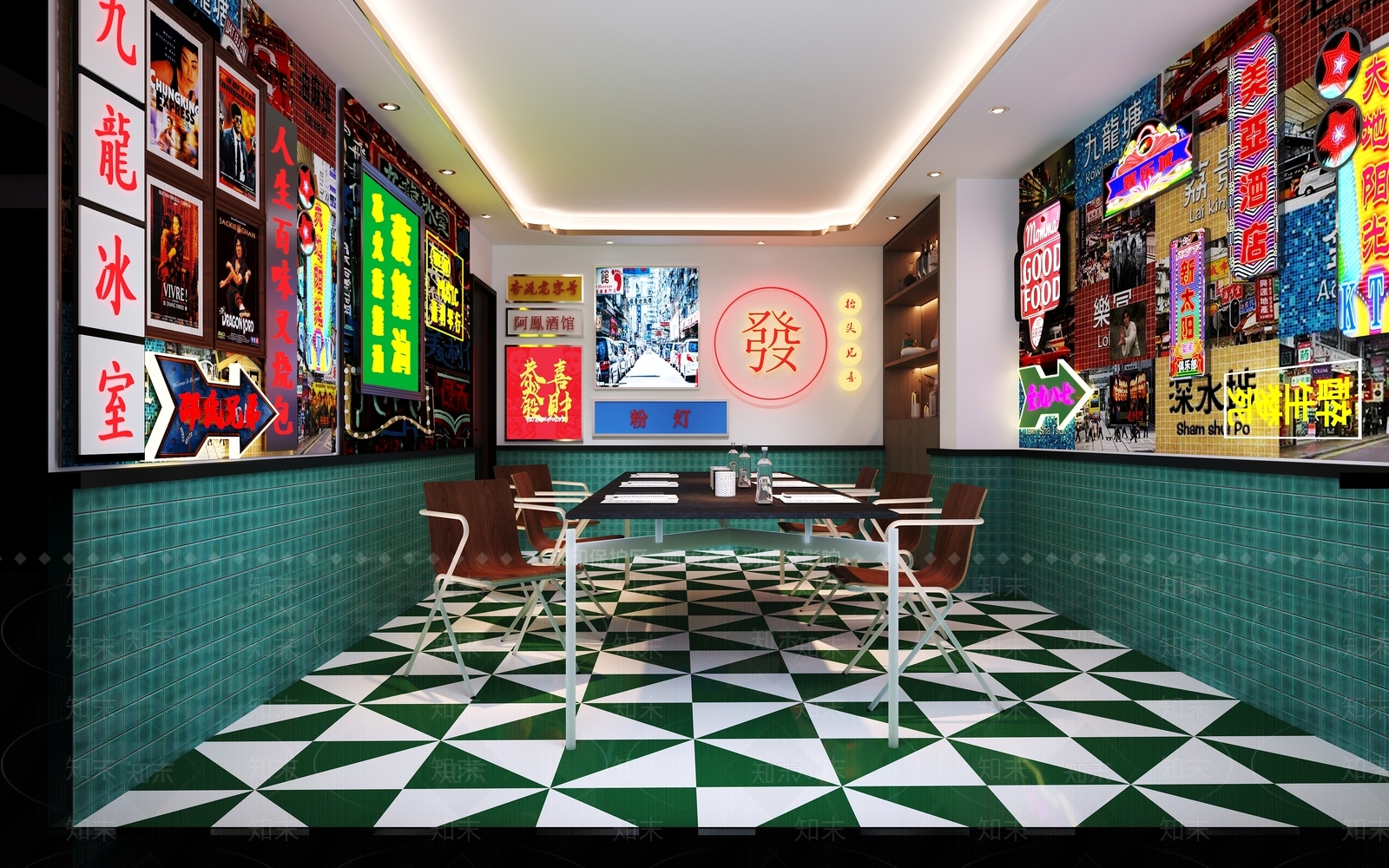 新中式棋牌室3D模型下载【ID:1135662925】