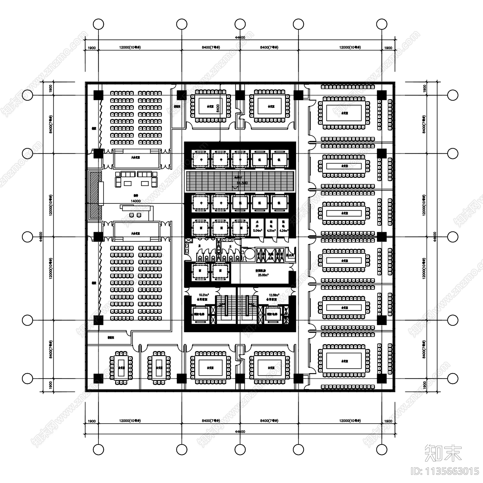 超高标准层核心筒大堂图集施工图下载【ID:1135663015】