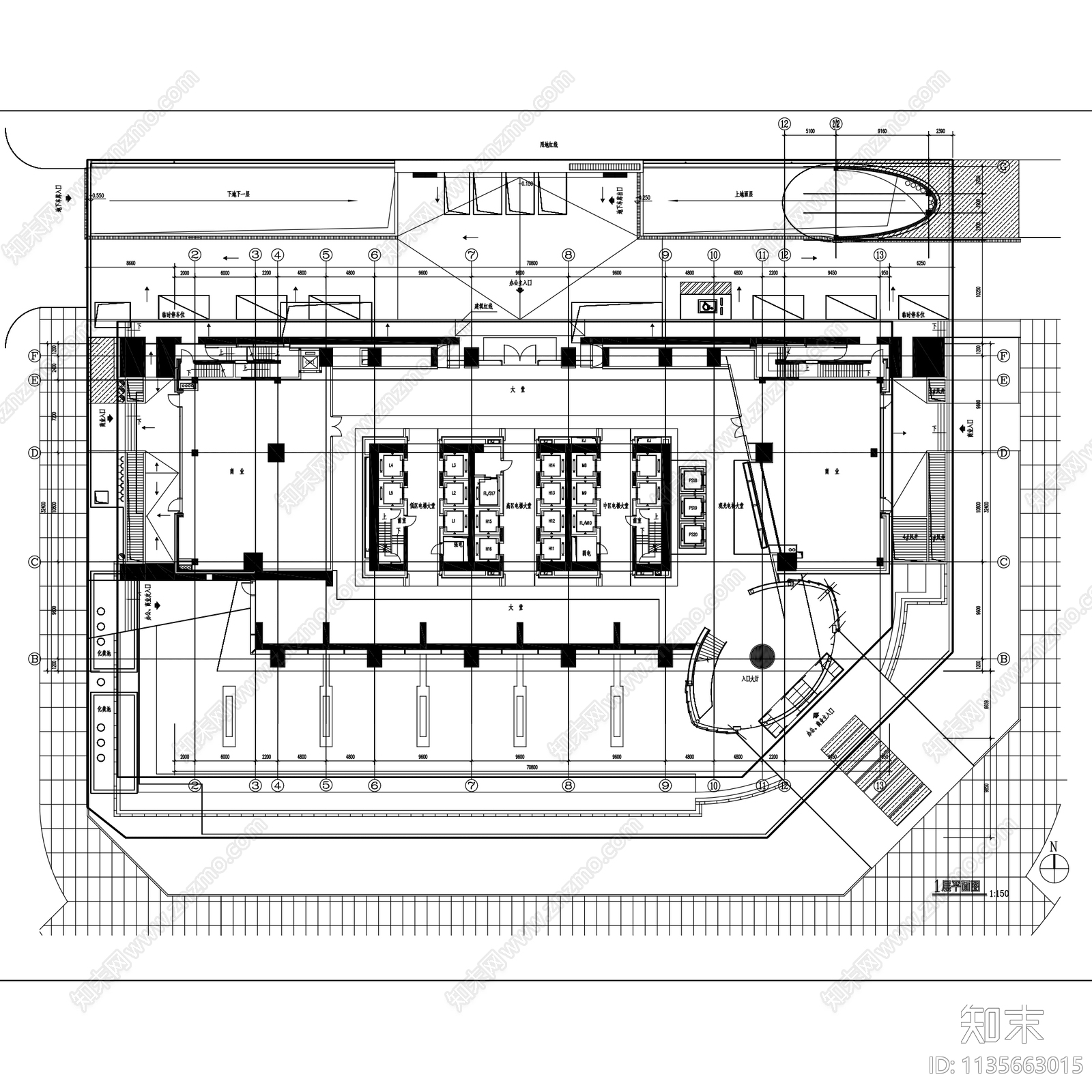 超高标准层核心筒大堂图集施工图下载【ID:1135663015】