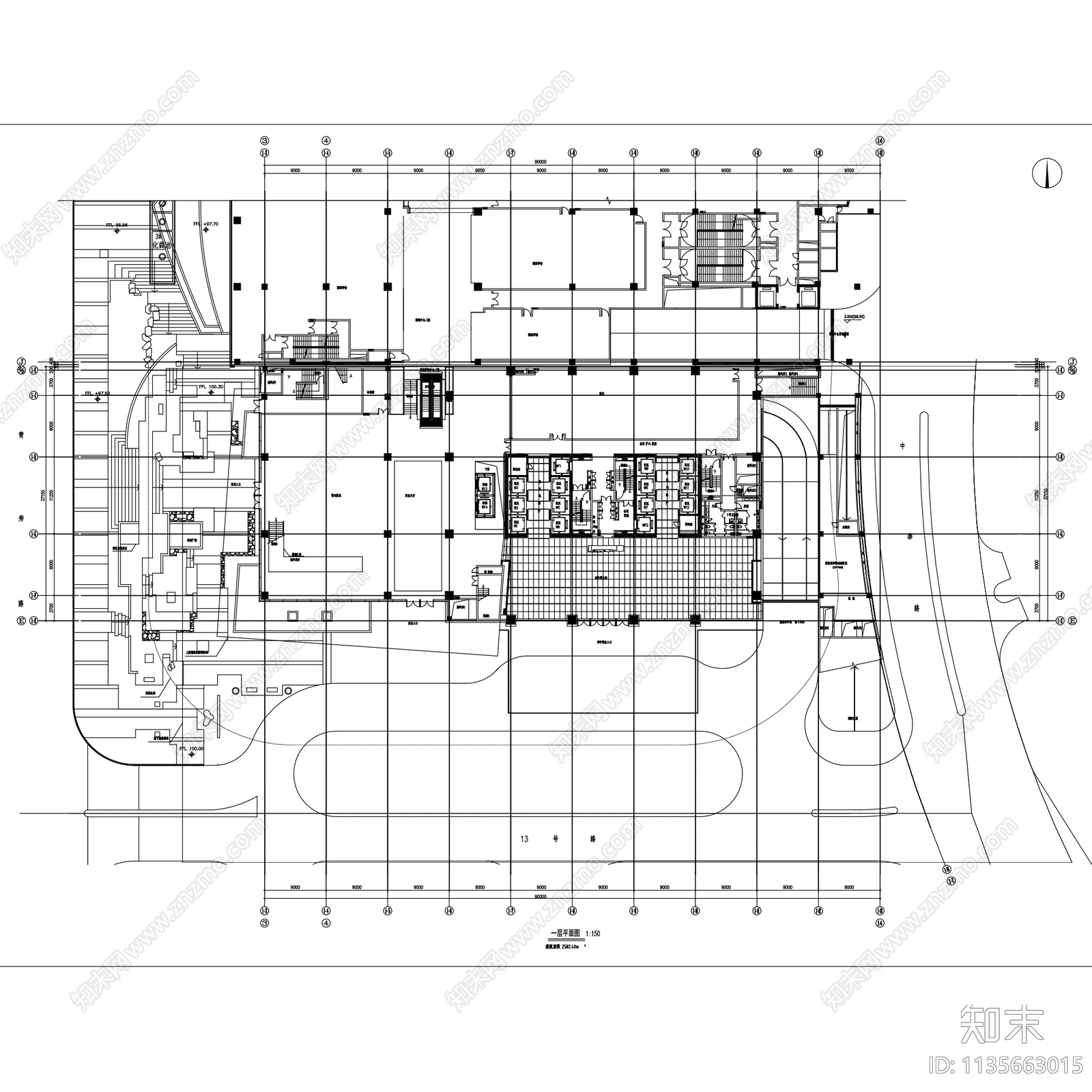 超高标准层核心筒大堂图集施工图下载【ID:1135663015】