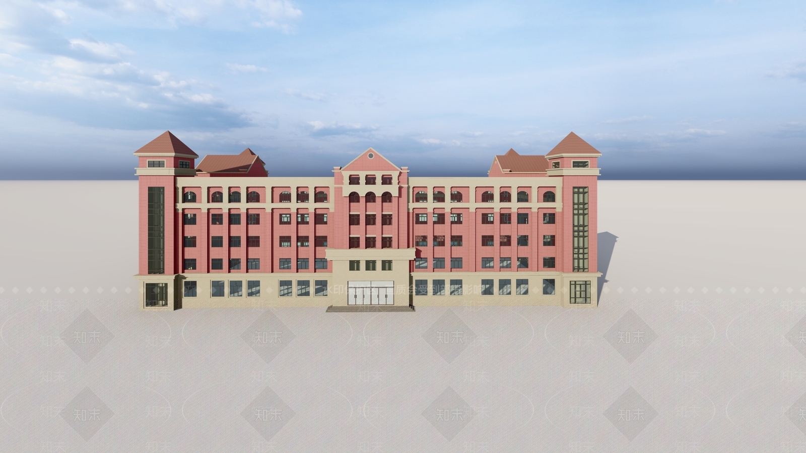 现代学校建筑01SU模型下载【ID:1135799037】