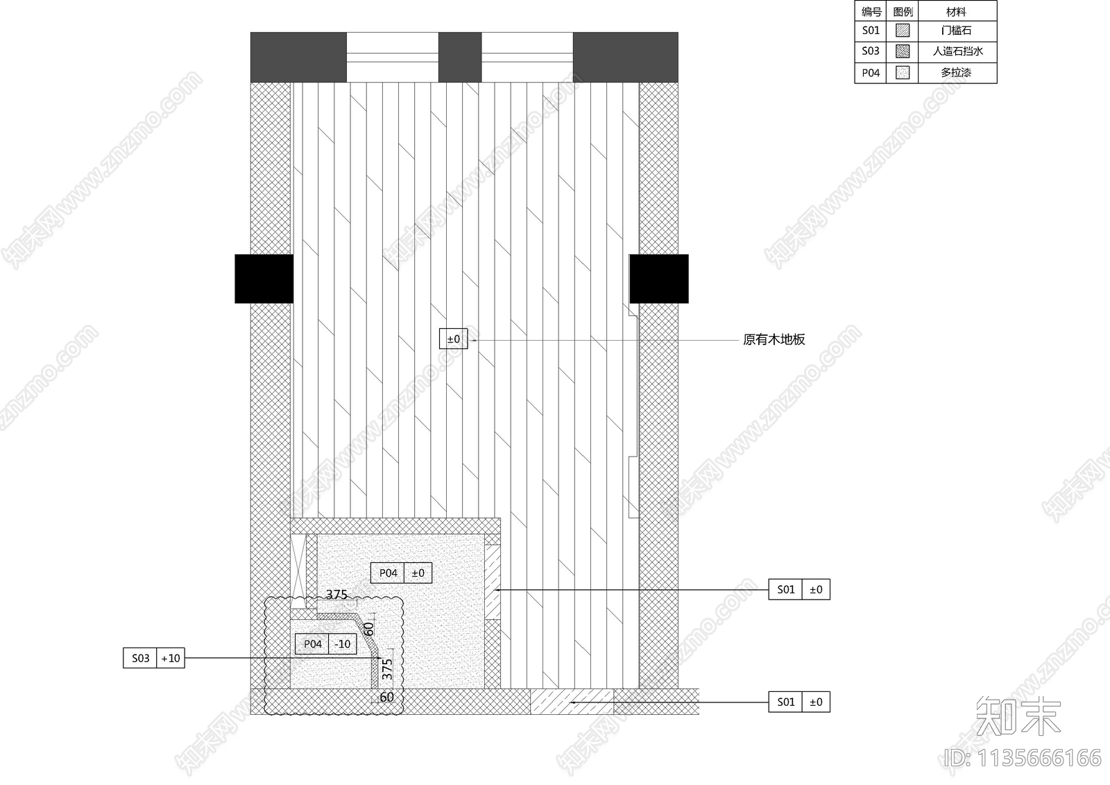 双人房客房cad施工图下载【ID:1135666166】