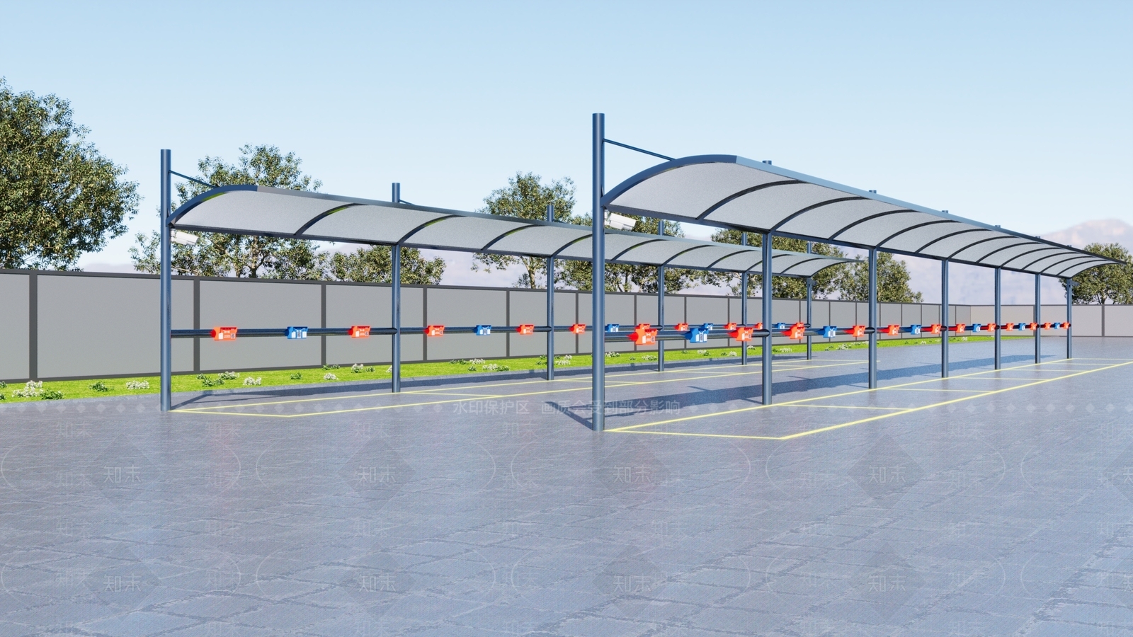 新能源停车棚3D模型下载【ID:1135668298】