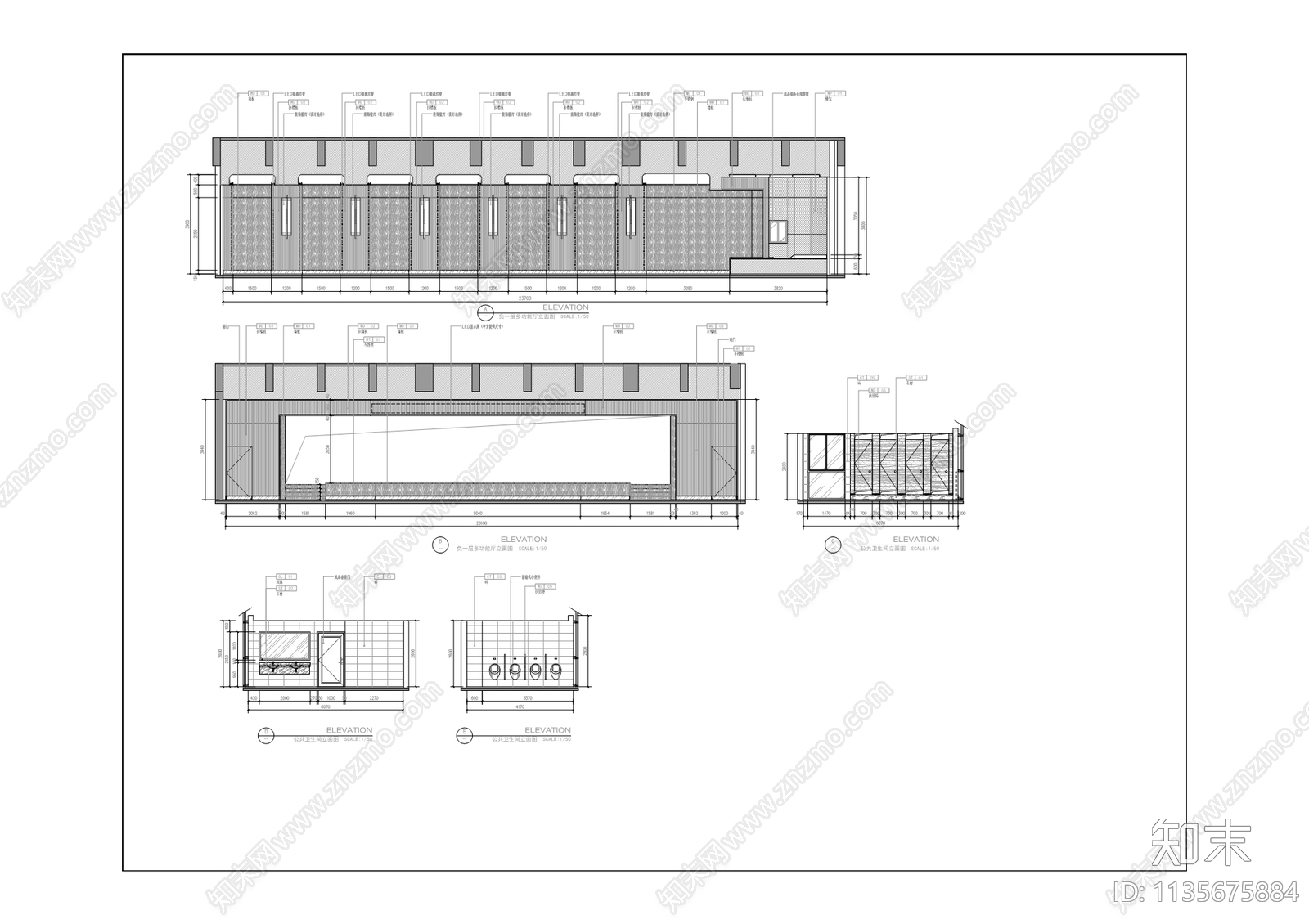 学生活动中心内装cad施工图下载【ID:1135675884】