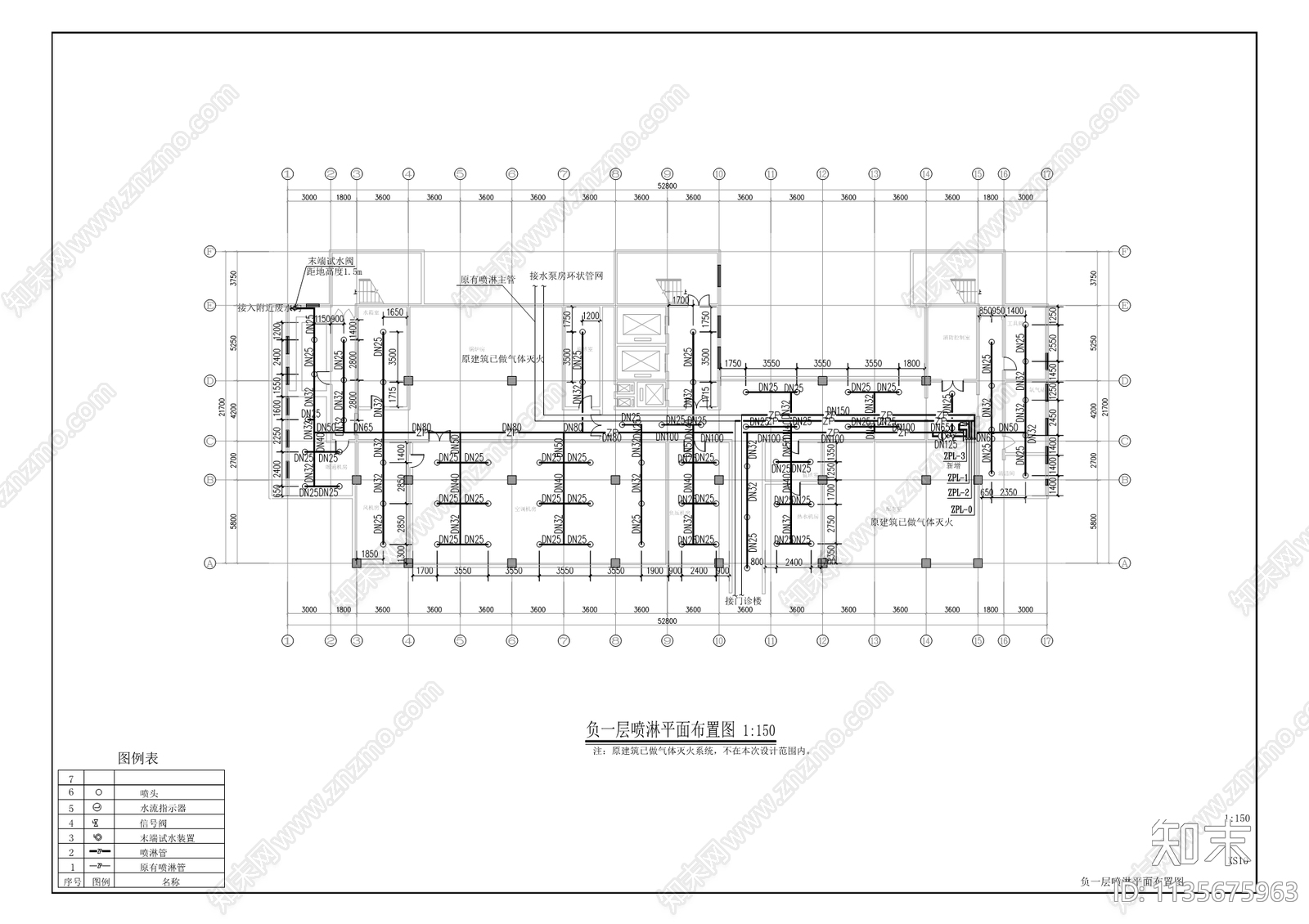 医院住院大楼消防cad施工图下载【ID:1135675963】