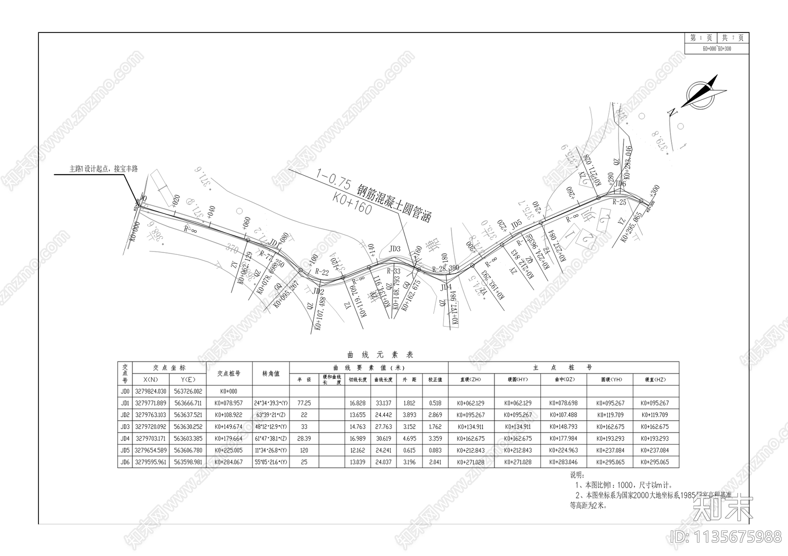 宝兴镇核桃村三跃路建设工程cad施工图下载【ID:1135675988】