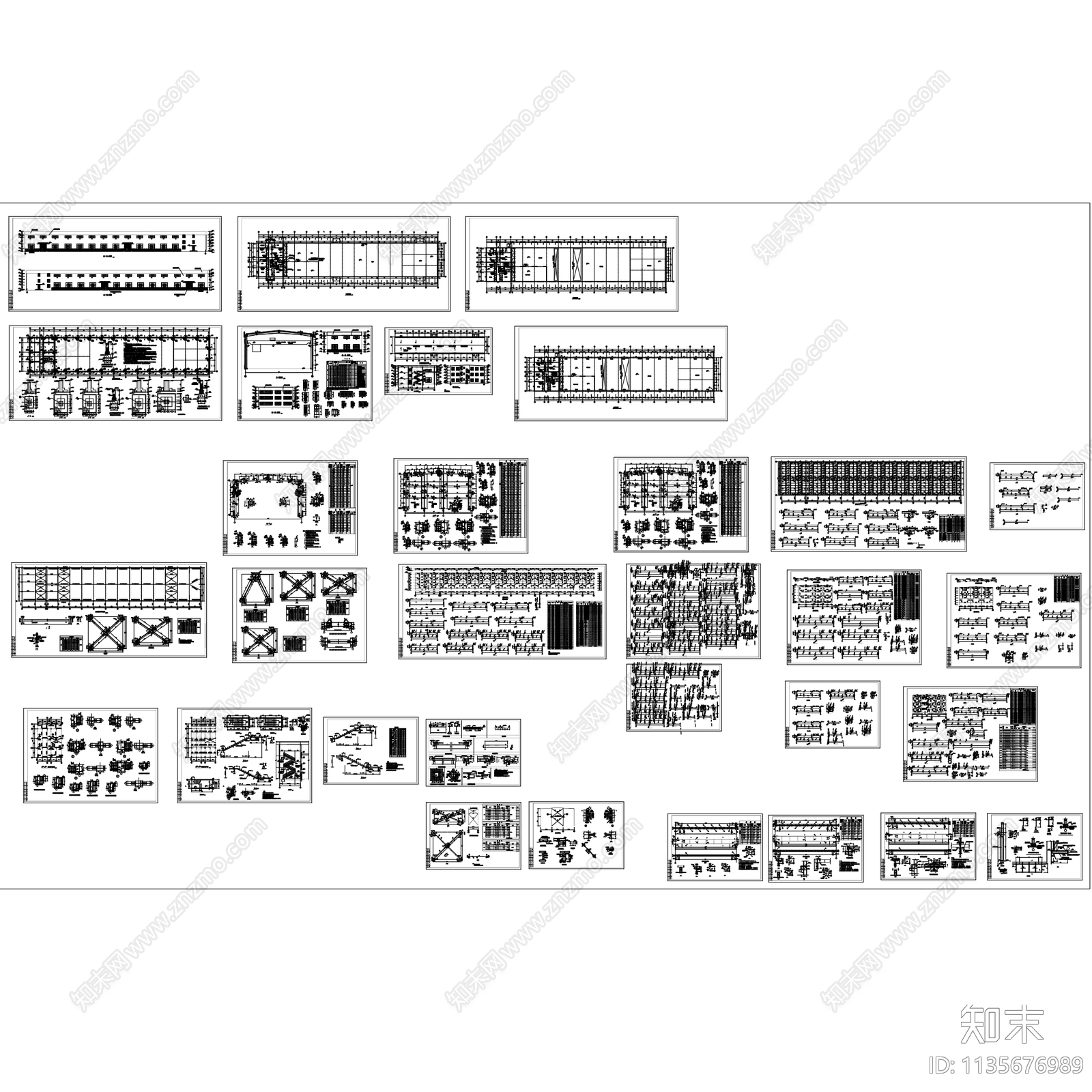 工业厂区厂房车间仓库建筑规划施工图下载【ID:1135676989】