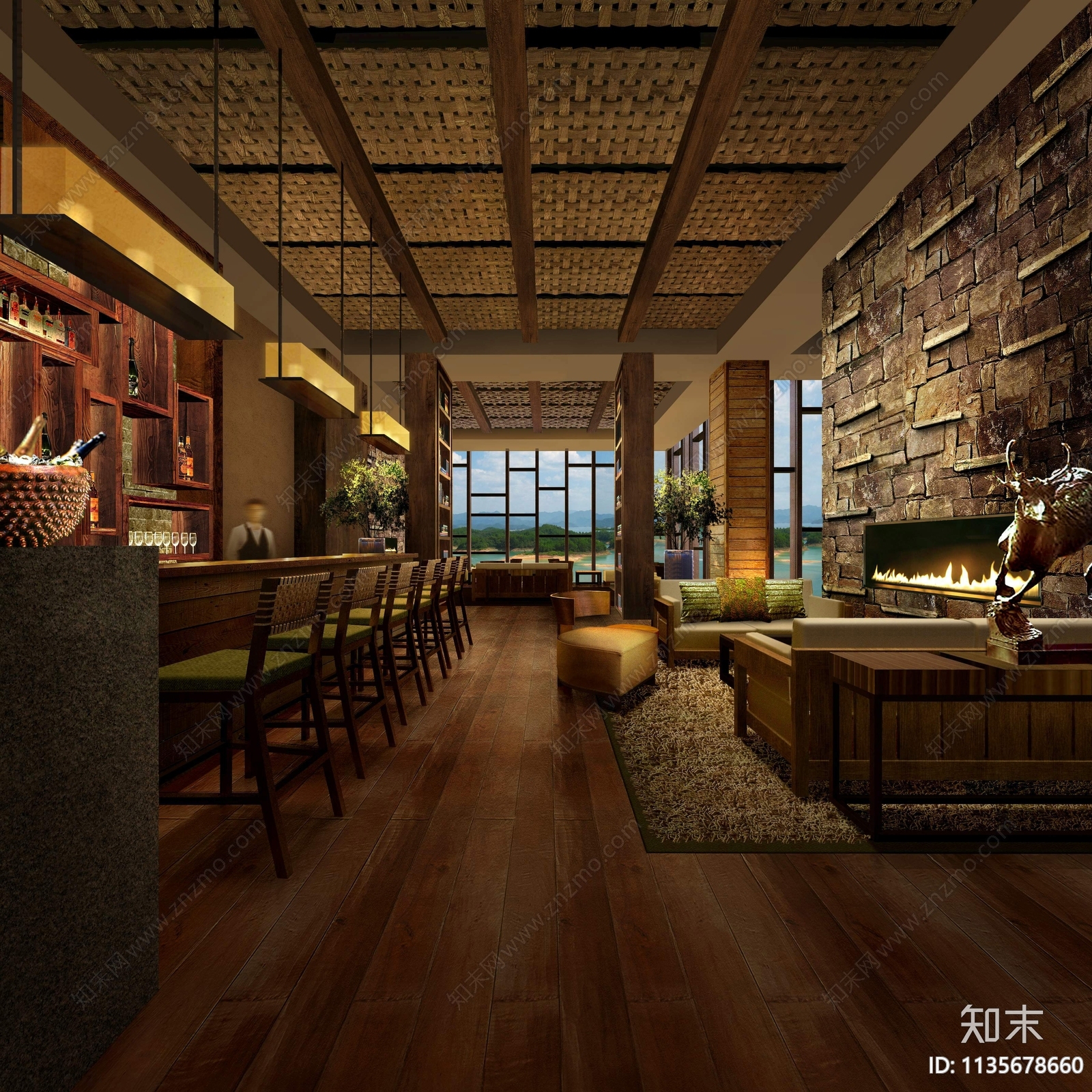 千岛湖万向洲际酒店cad施工图下载【ID:1135678660】