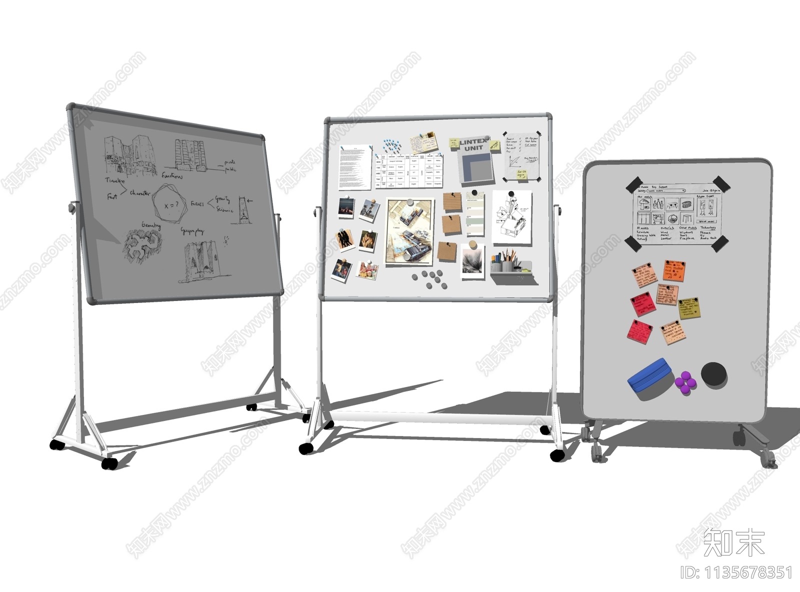 办公白板SU模型下载【ID:1135678351】