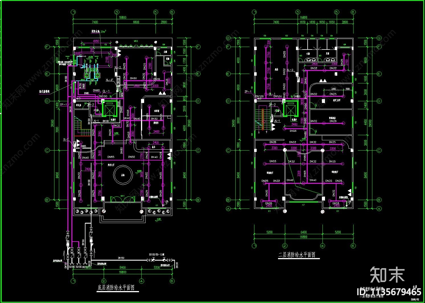 消防报警系统CAD施工图下载【ID:1135679465】