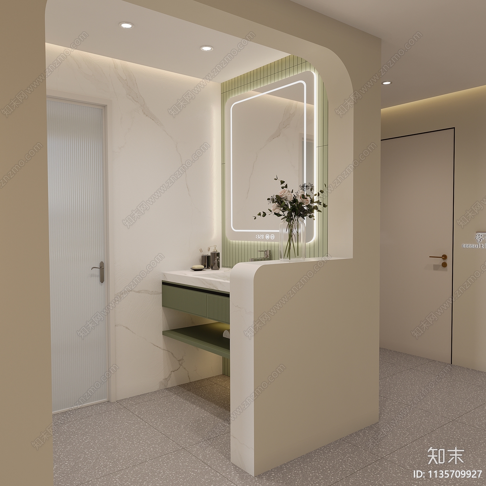 现代美容SPA店3D模型下载【ID:1135709927】