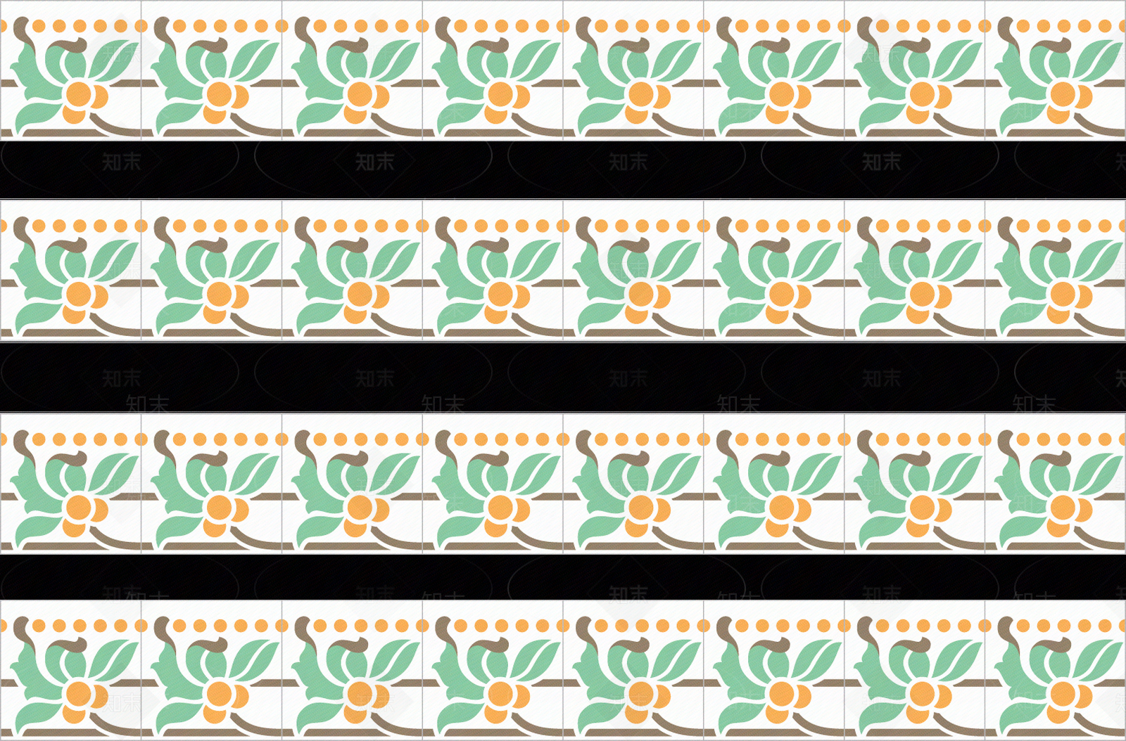 国外瓷砖花砖腰线贴图下载【ID:1135710932】