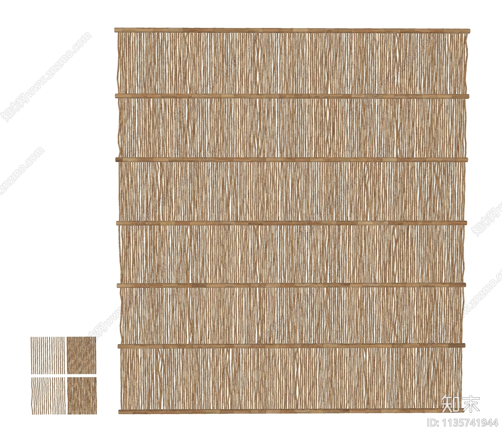 现代竹子隔断SU模型下载【ID:1135741944】