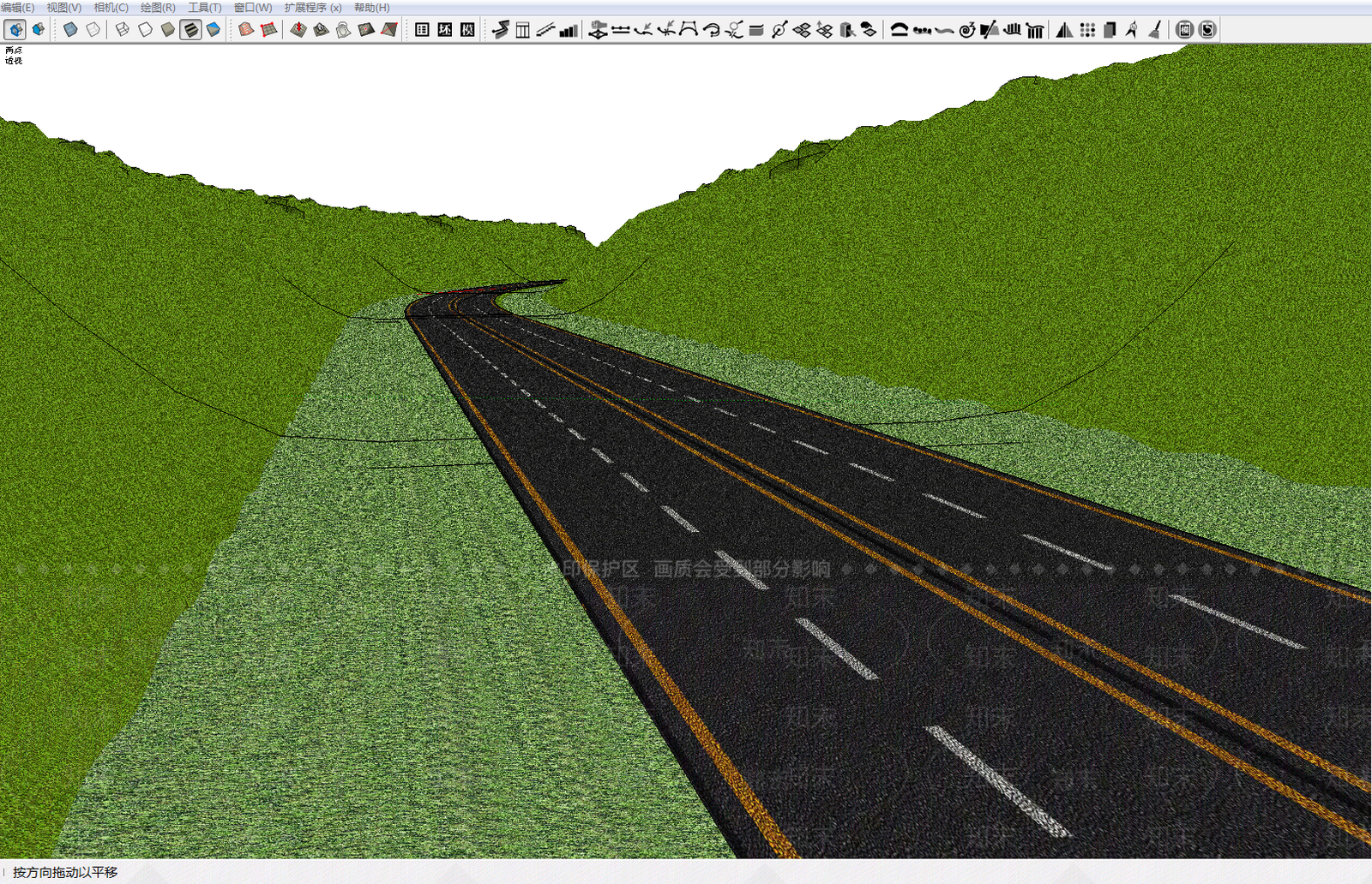 现代道路SU模型下载【ID:1135742889】