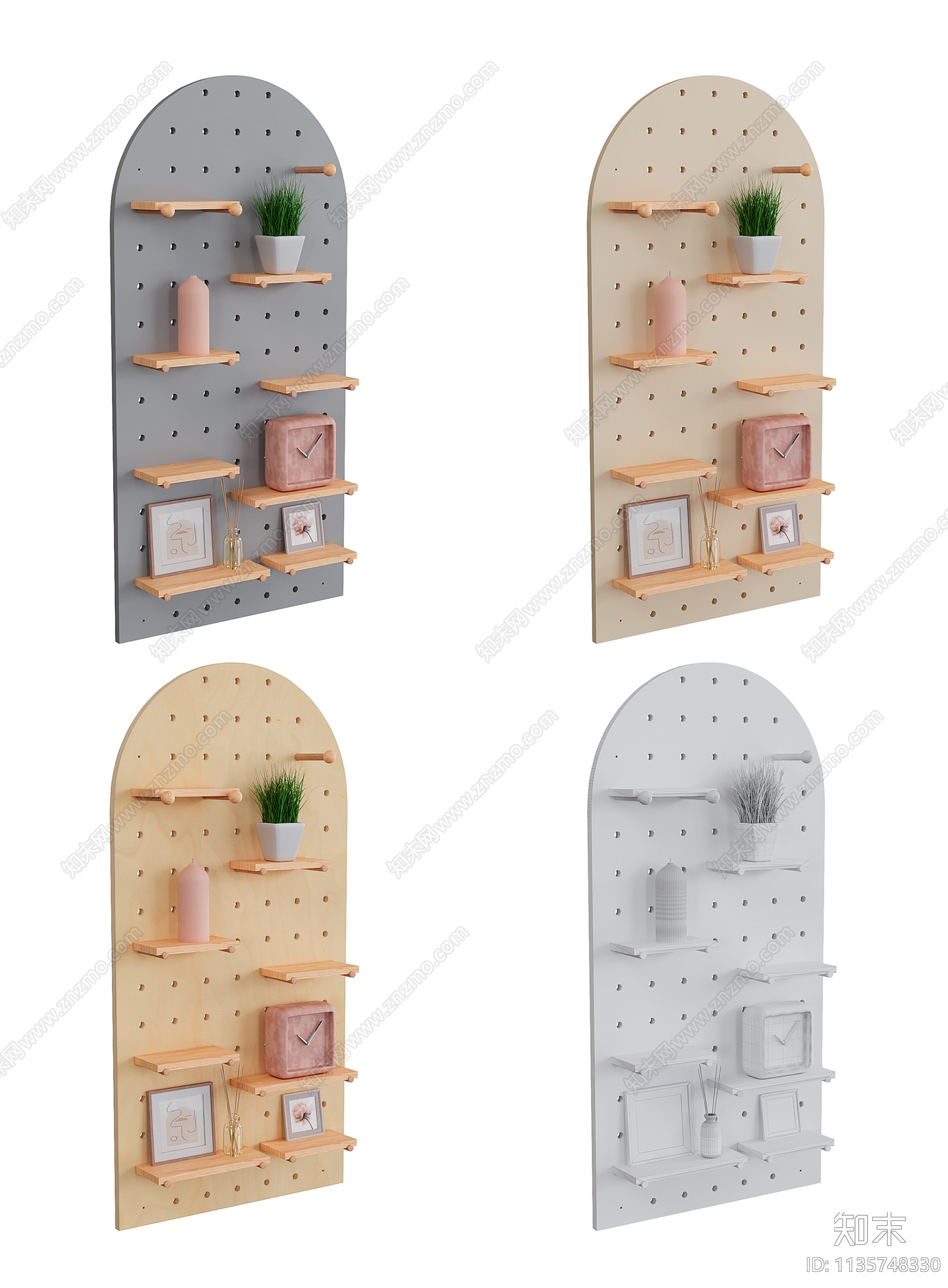 北欧洞洞板3D模型下载【ID:1135748330】